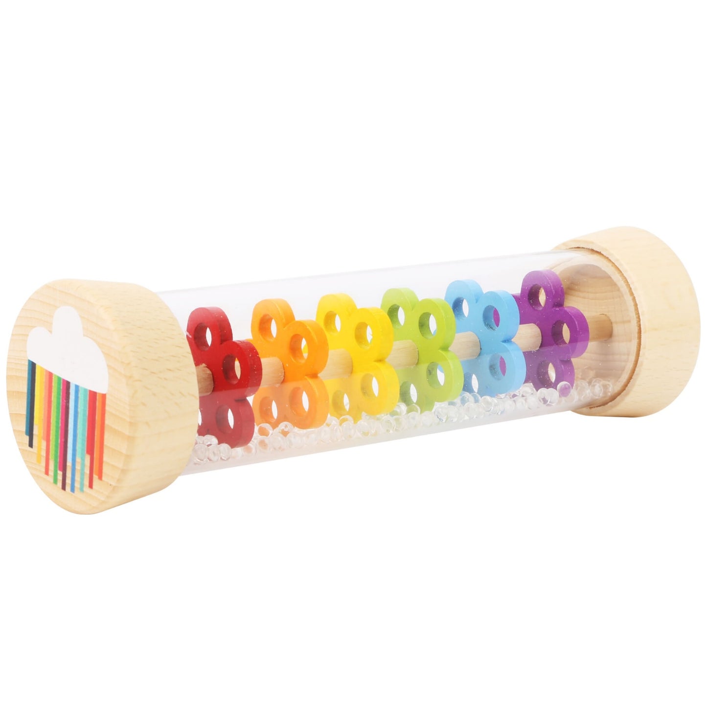 Small Foot Rainbow Rainmaker Rattle | Baby & Toddler Activity Toy | Horizontal View | BeoVERDE.ie
