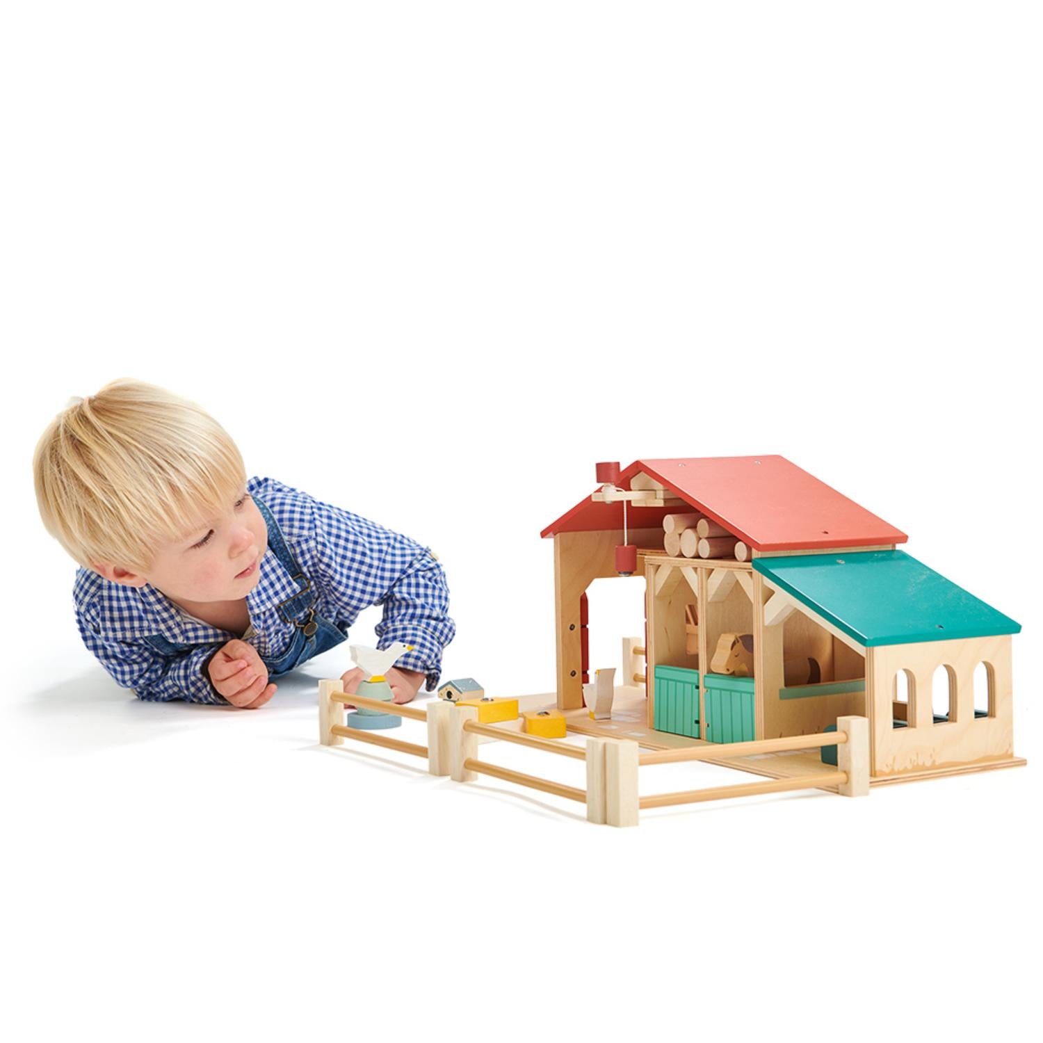Wooden Farm Toy Play Set For