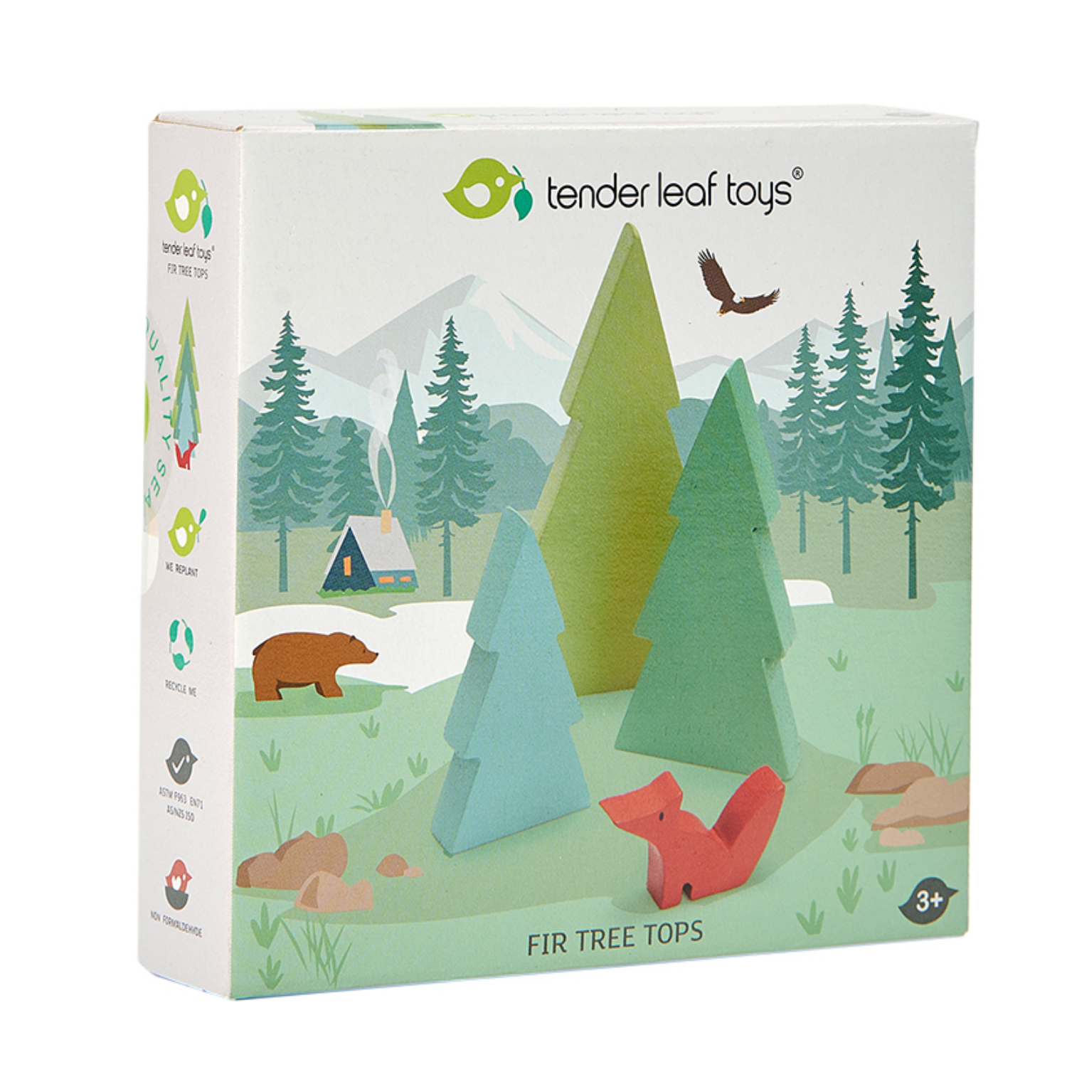 Tender Leaf Toys Fir Tops | Wooden Open-Ended Play Set | Packaging | BeoVERDE.ie