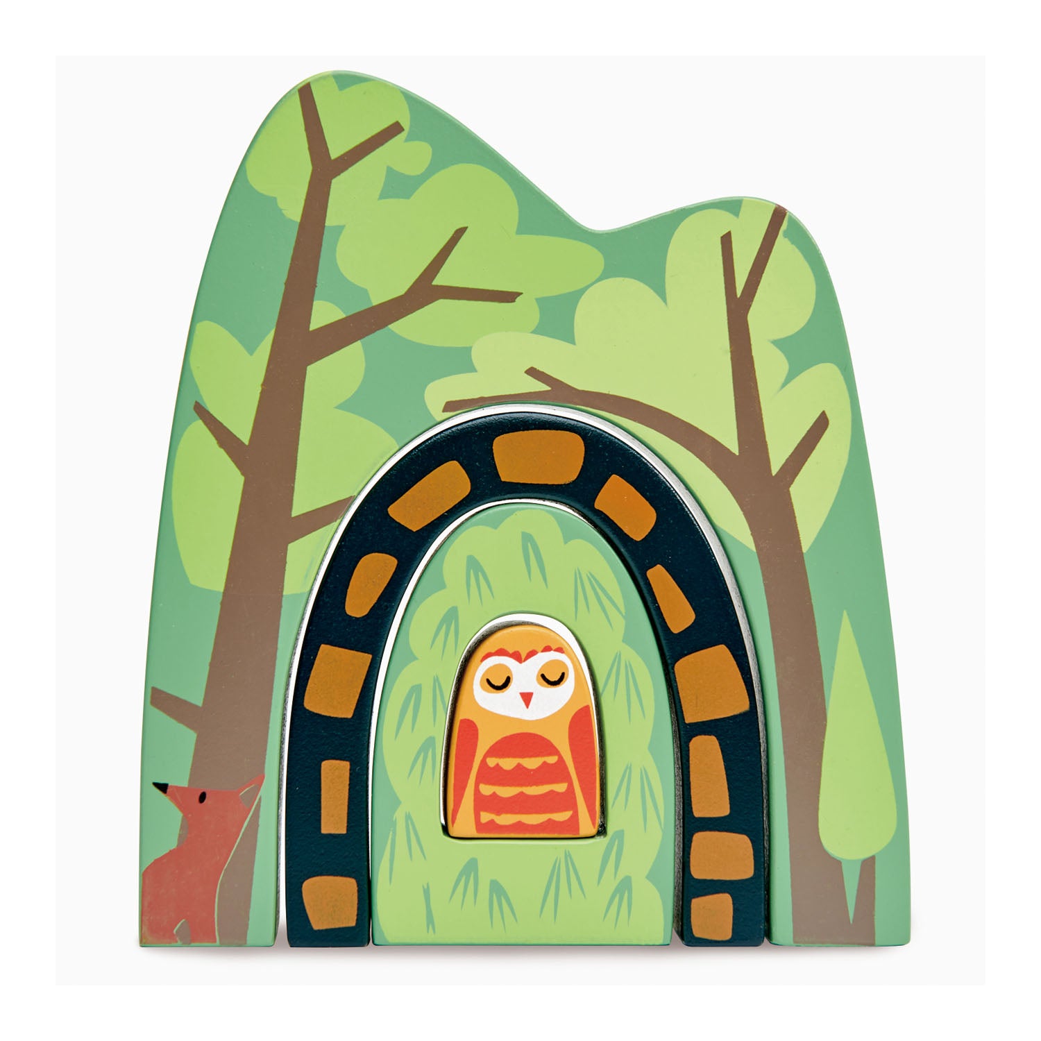 TenderLeaf Forest Tunnels | Hand-Crafted Wooden Toys | Front View | BeoVERDE.ie