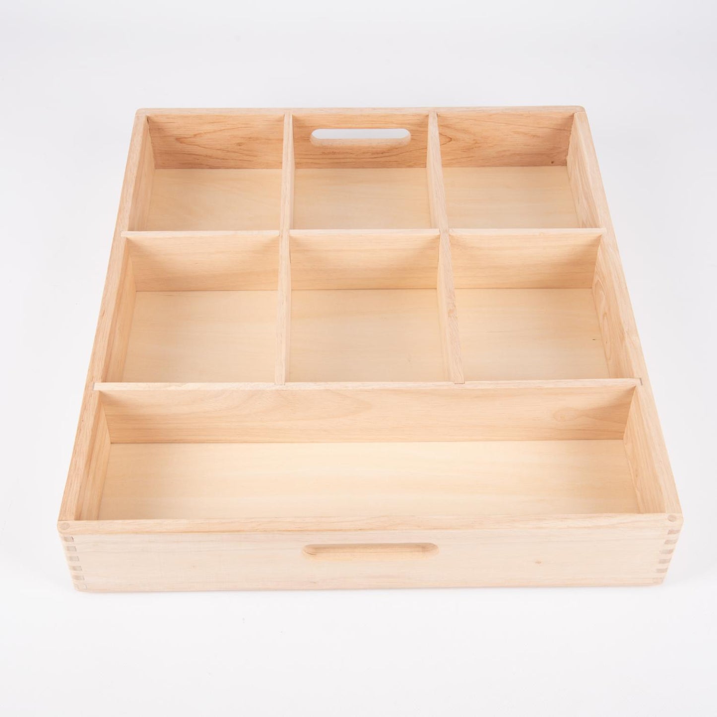 TickiT Wooden Sorting Tray with 7 Storage Compartments | Open-Ended Toys | Left View | BeoVERDE.ie