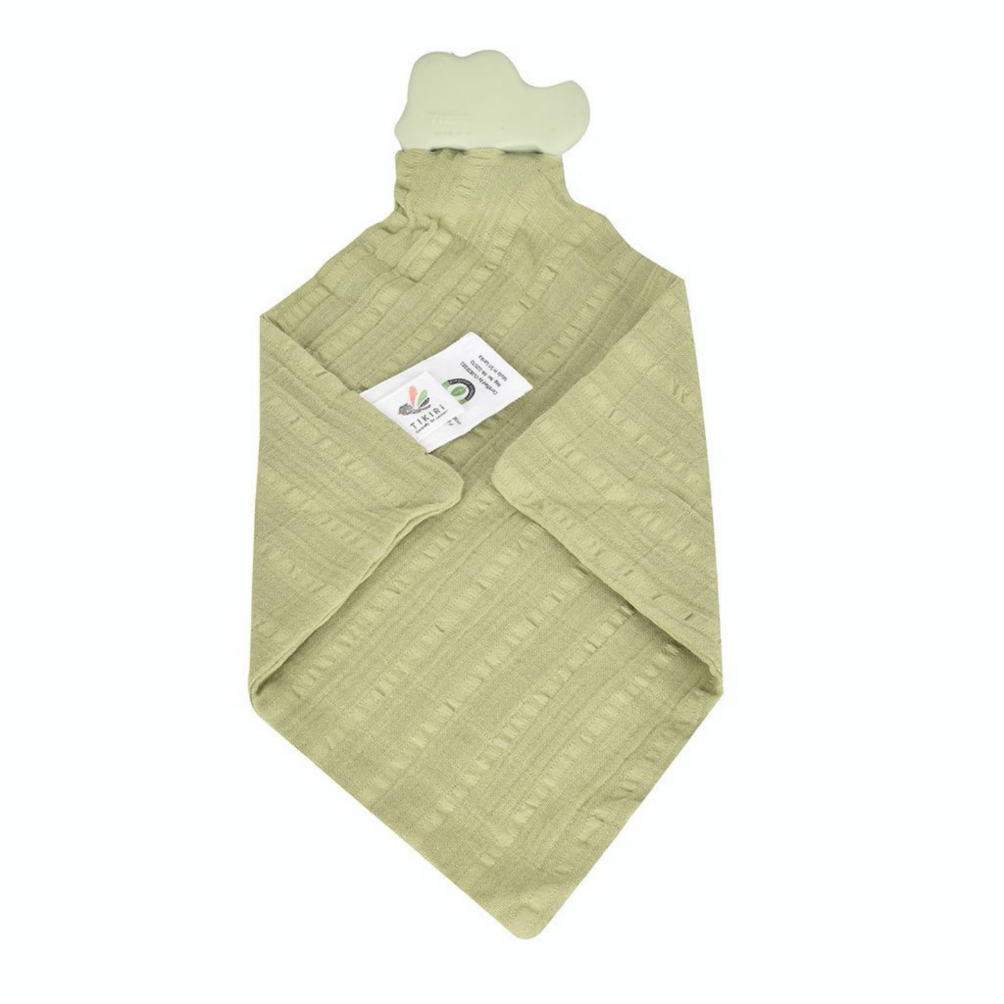 TIKIRI Organic Cotton Comforter & Natural Rubber Teether ‘Crocodile’ | Back | BeoVERDE.ie