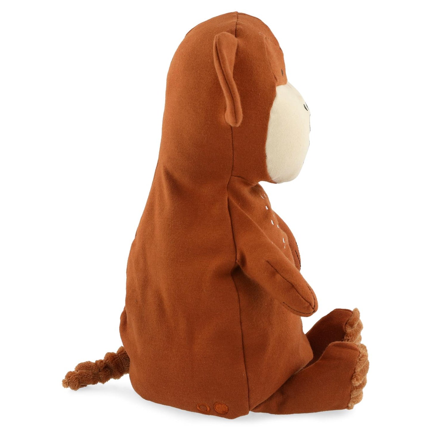 Trixie Mr. Monkey | Organic Plush Toy | Sitting - Side | BeoVERDE.ie