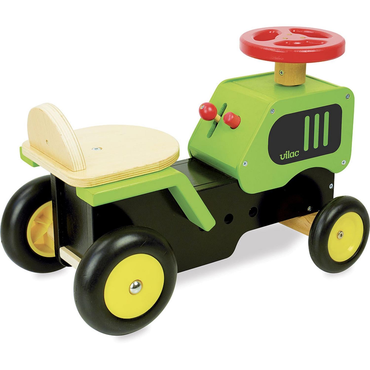 Vilac Ride On Tractor | Baby & Toddler Activity Wooden Toy | Back | BeoVERDE.ie