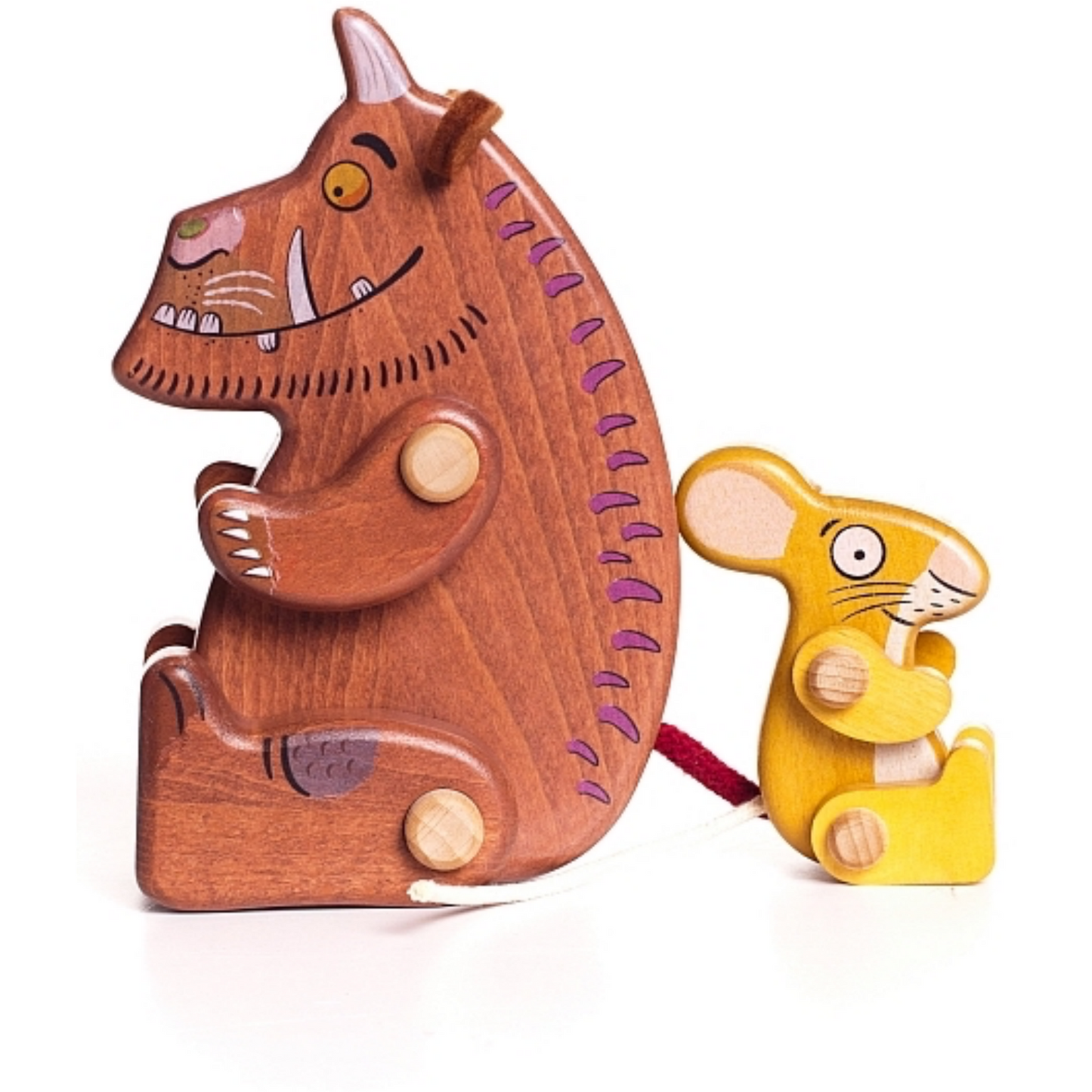 Bajo Wooden Gruffalo & Mouse Figures | Movable Arms & Legs | Back to Back | BeoVERDE.ie