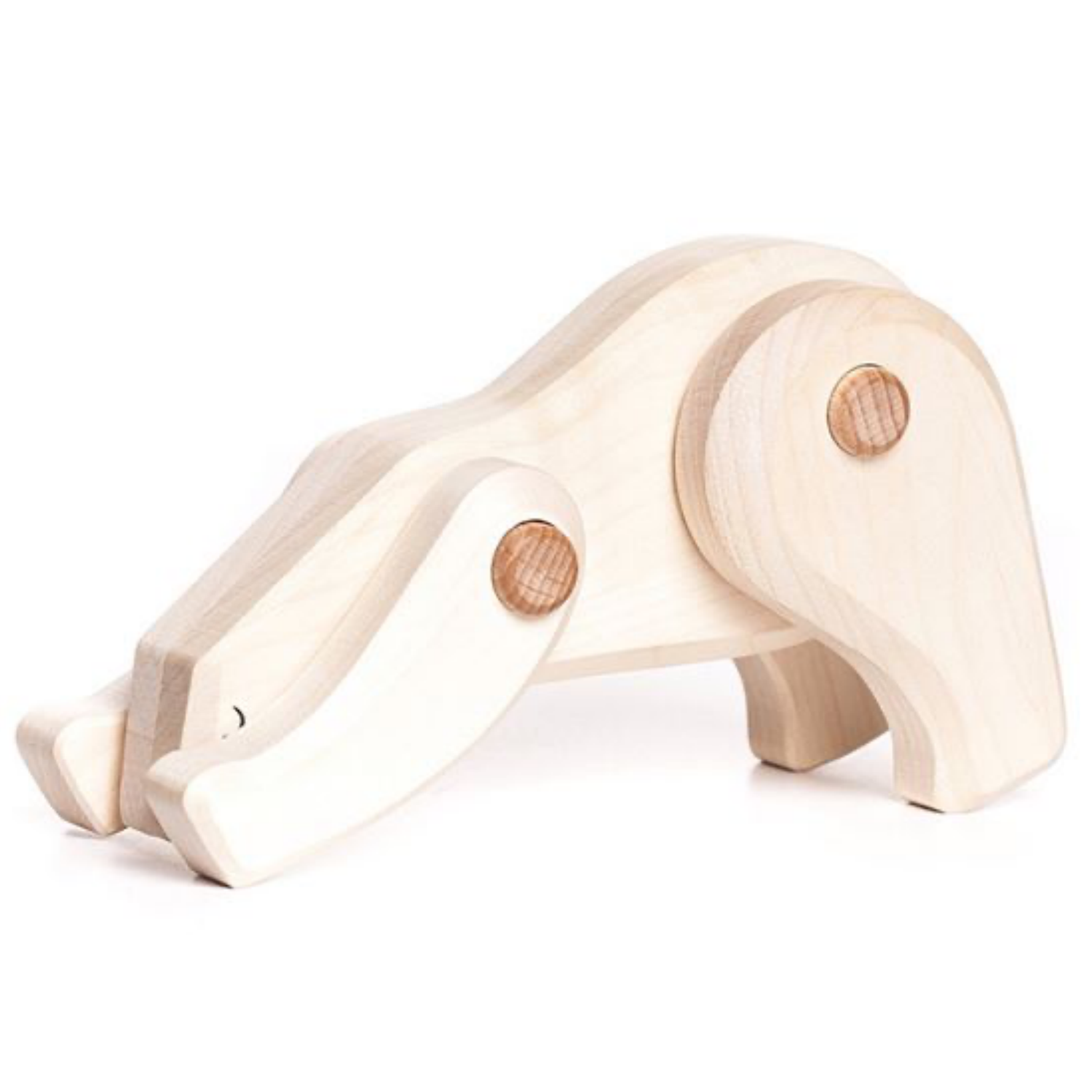 TOBE Wooden Polar Bear | Movable Arms & Legs | Bear Stretching Side View | BeoVERDE.ie