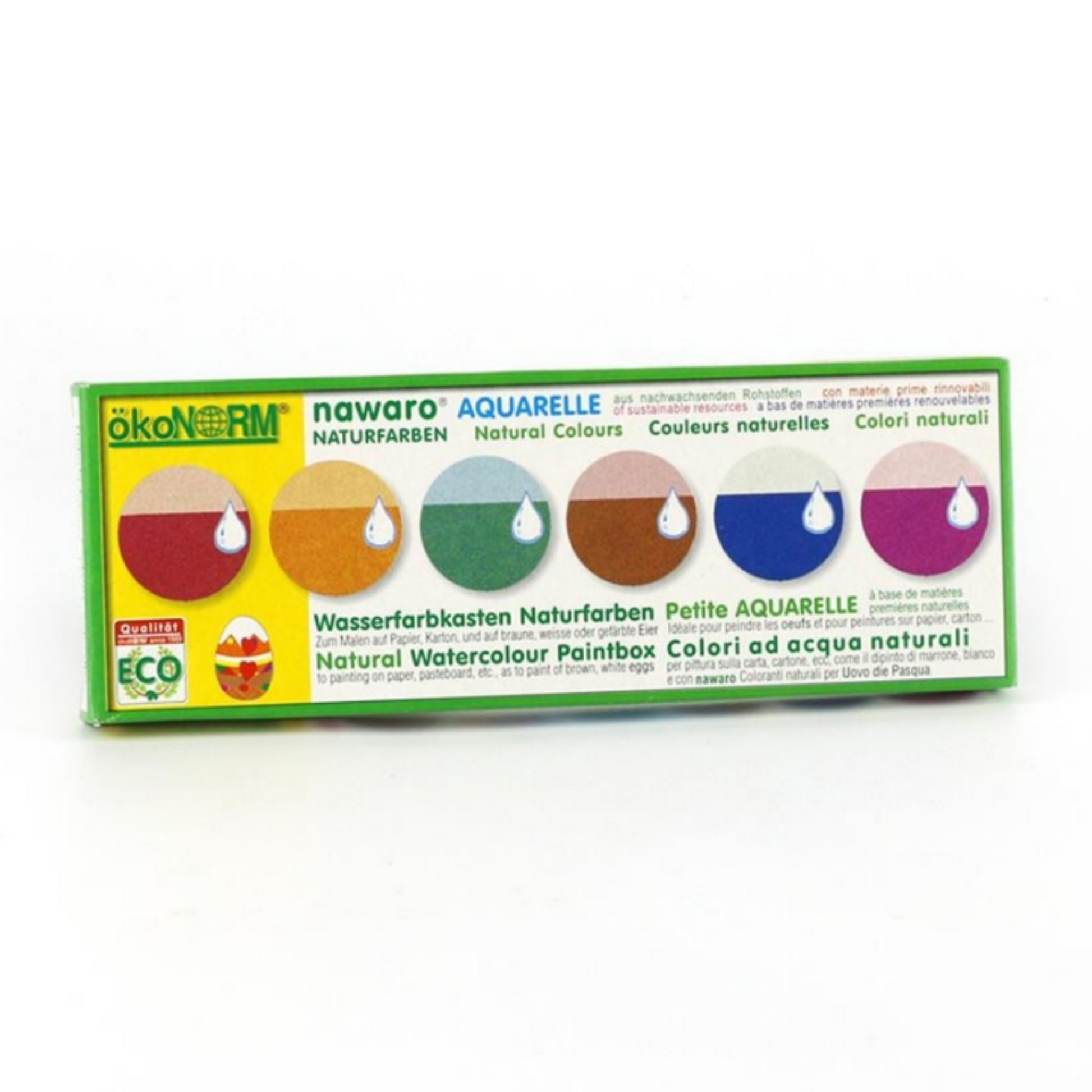 okoNORM Natural Watercolour Paints | Vegan – Plant-Based | 6 Vibrant Colours | Box | BeoVERDE.ie