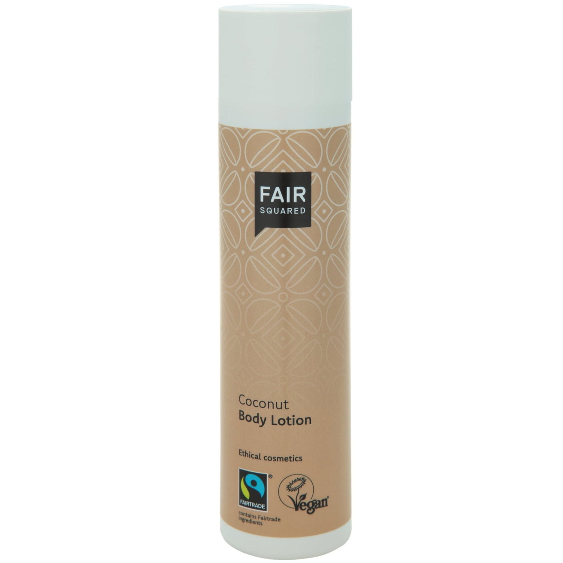 FAIR SQUARED Coconut Body Lotion | Fairtrade Vegan Natural Halal | Bottle | BeoVERDE.ie