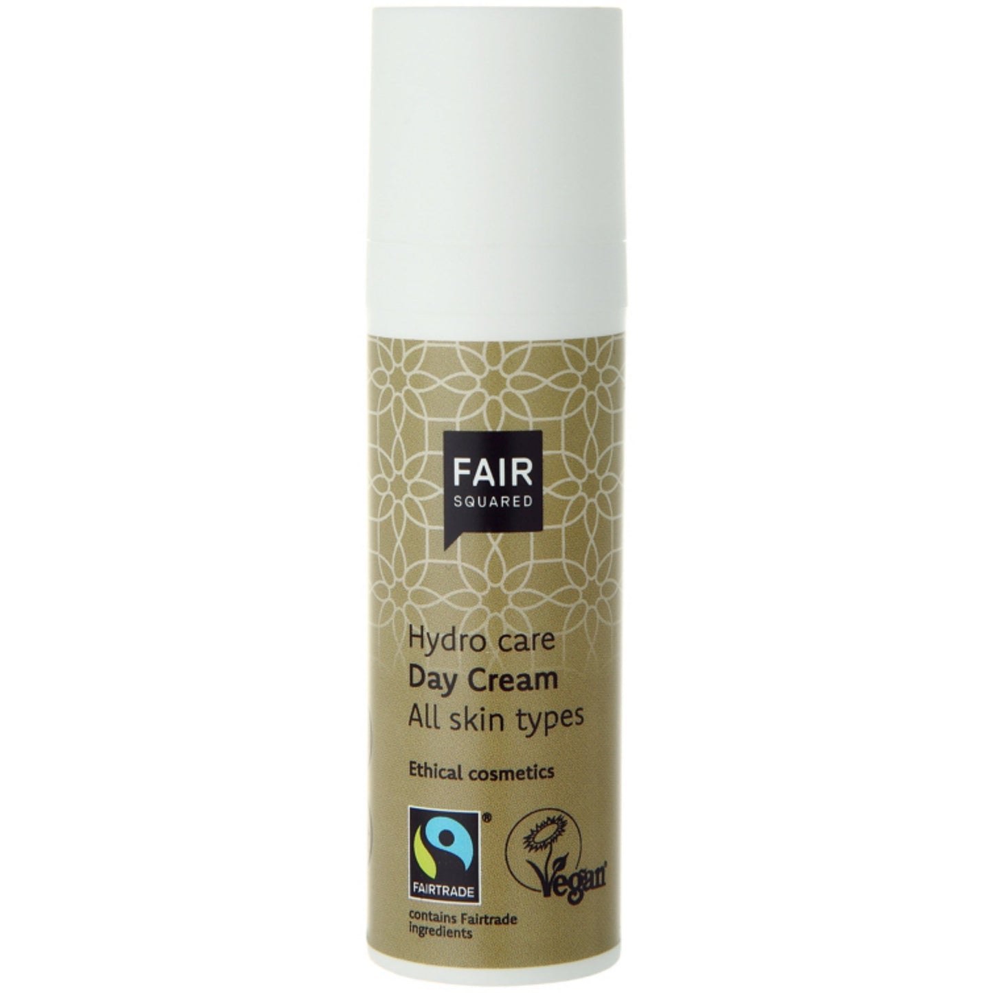 FAIR SQUARED Hydro Care Day Cream | Fairtrade Vegan Natural Halal | Dispenser | BeoVERDE.ie