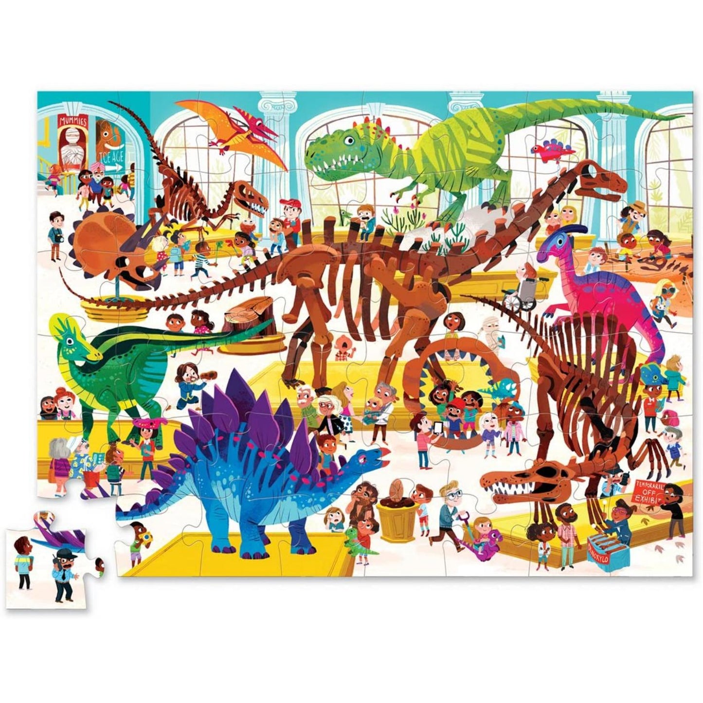 Crocodile Creek Day at the Dinosaurs Museum Puzzle | Floor Jigsaw Puzzle For Kids | Completed Jigsaw Puzzle | BeoVERDE.ie