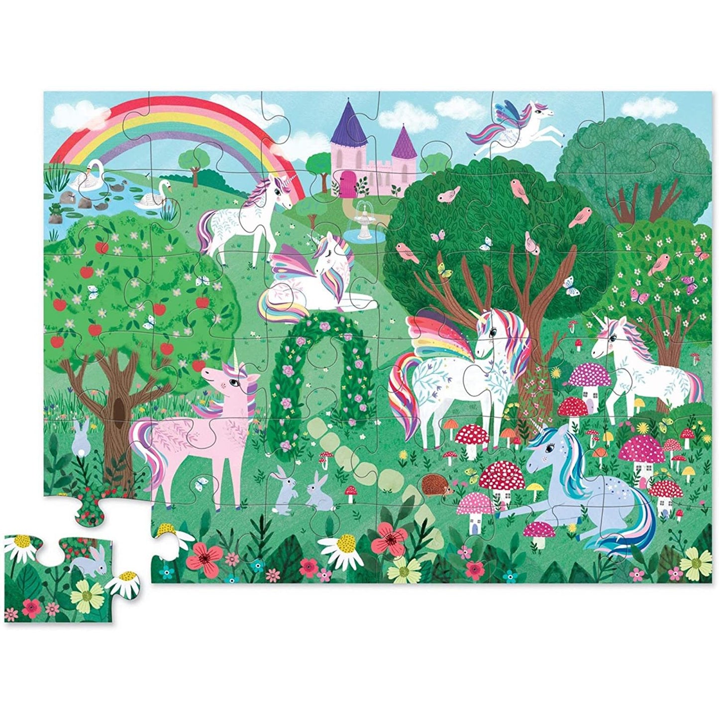 Crocodile Creek Unicorn Dreams Puzzle | Floor Jigsaw Puzzle For Kids | Completed Jigsaw Puzzle | BeoVERDE.ie