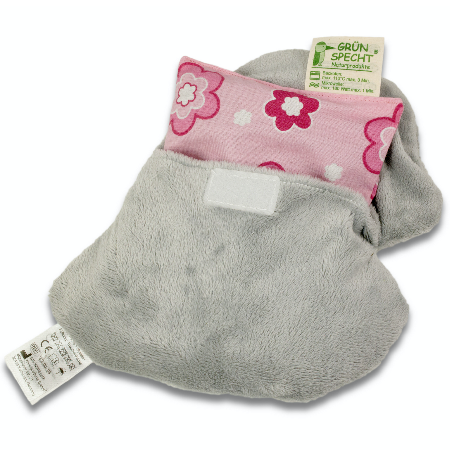 Warming Pillow for Babies & Young Children | Elephant | Grape Seeds | Inner Pillow and Cover | BeoVERDE.ie