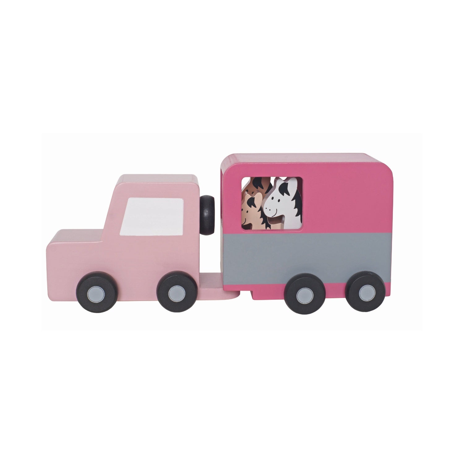 JaBaDaBaDo Horse Trailer | Wooden Imaginative Play Toy | Side View | BeoVERDE.ie