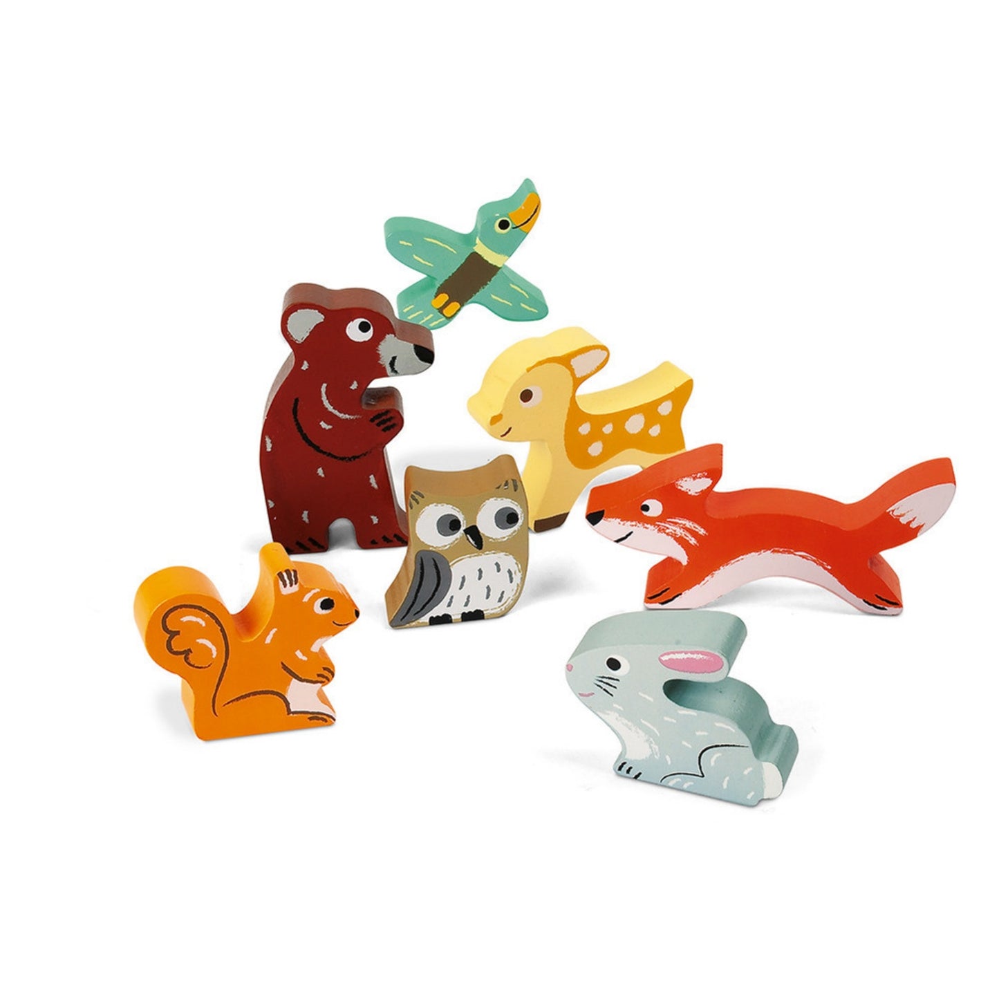 Janod Forest Puzzle With 7 Different Animals | Wooden Toddler Activity Toy | 7 Animals | BeoVERDE.ie