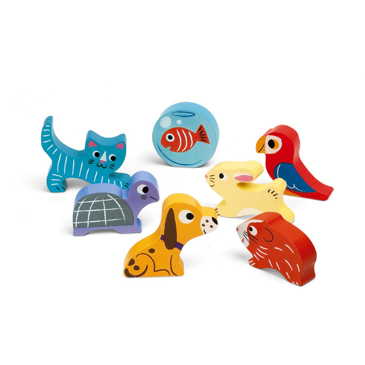 Janod Pets Puzzle With 7 Different Animals | Wooden Toddler Activity Toy | 7 Animals | BeoVERDE.ie