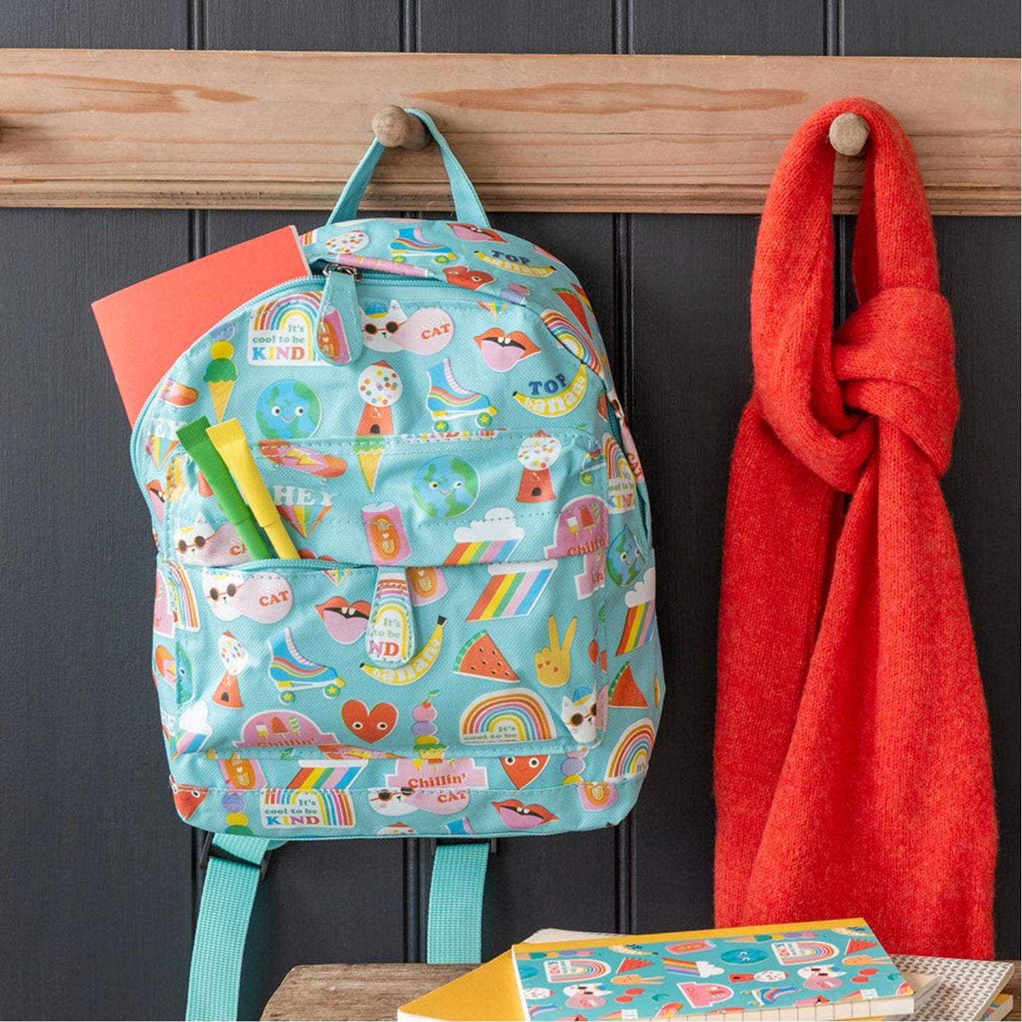 Rex London Top Banana Mini Backpack | Kid’s Backpack for Creche, Nursery & School | Lifestyle: Backpack on hanger | BeoVERDE Ireland