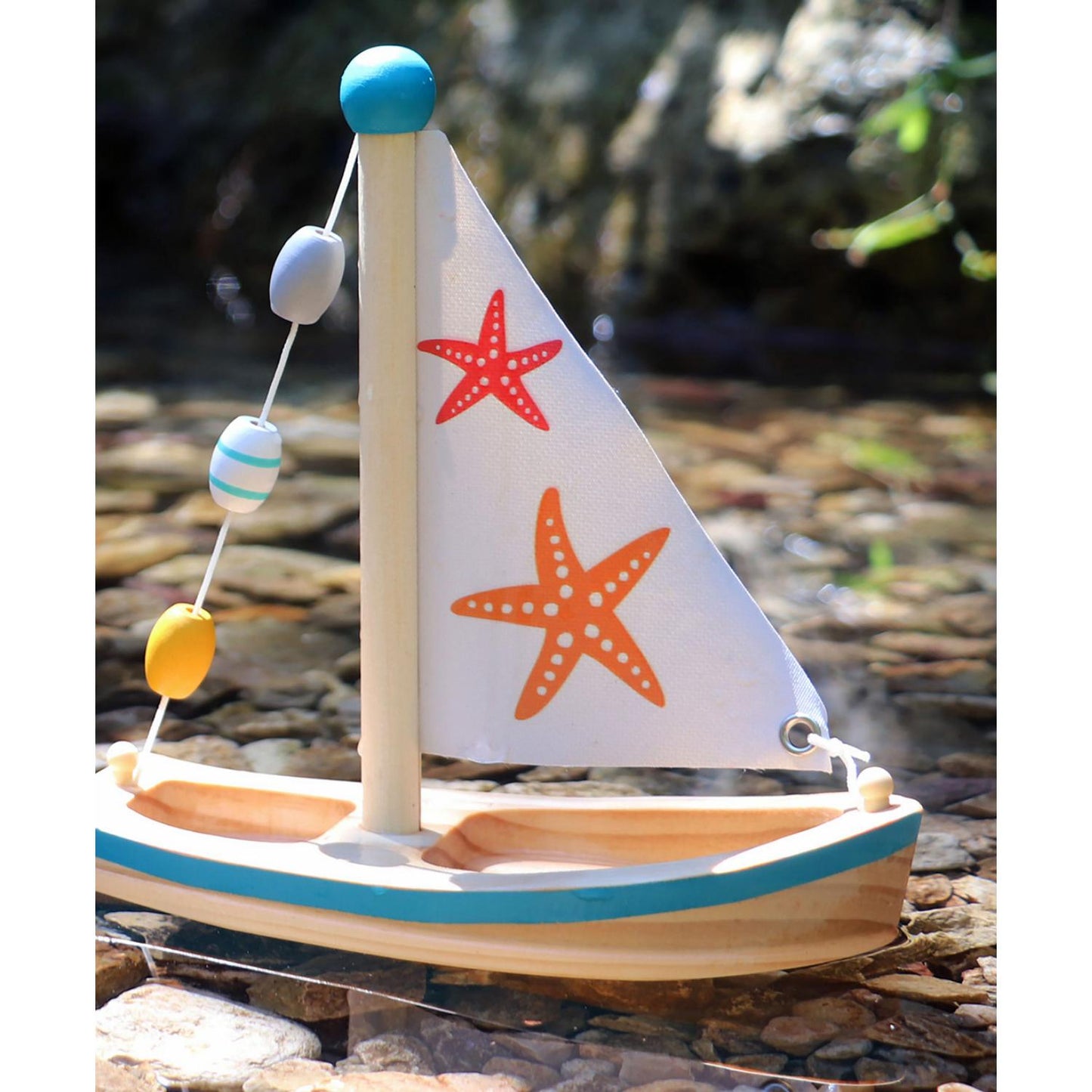 Wooden Toy Sailboat | Kids Bath Toy | Outdoor & Gardening