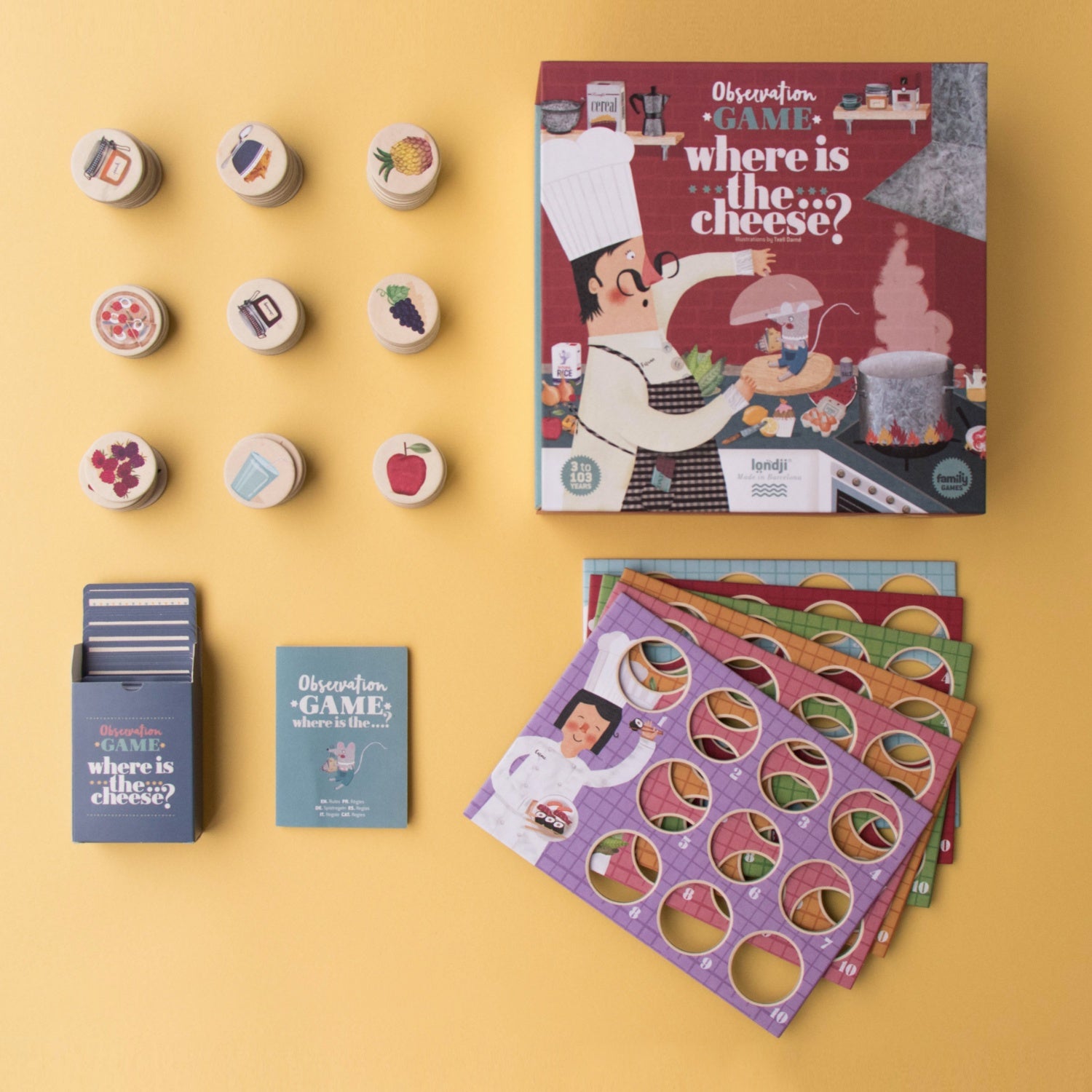 Londji WHERE IS THE CHEESE? Board Game | Board Game for Kids, Adults & the Whole Family | Box and All Items | BeoVERDE.ie