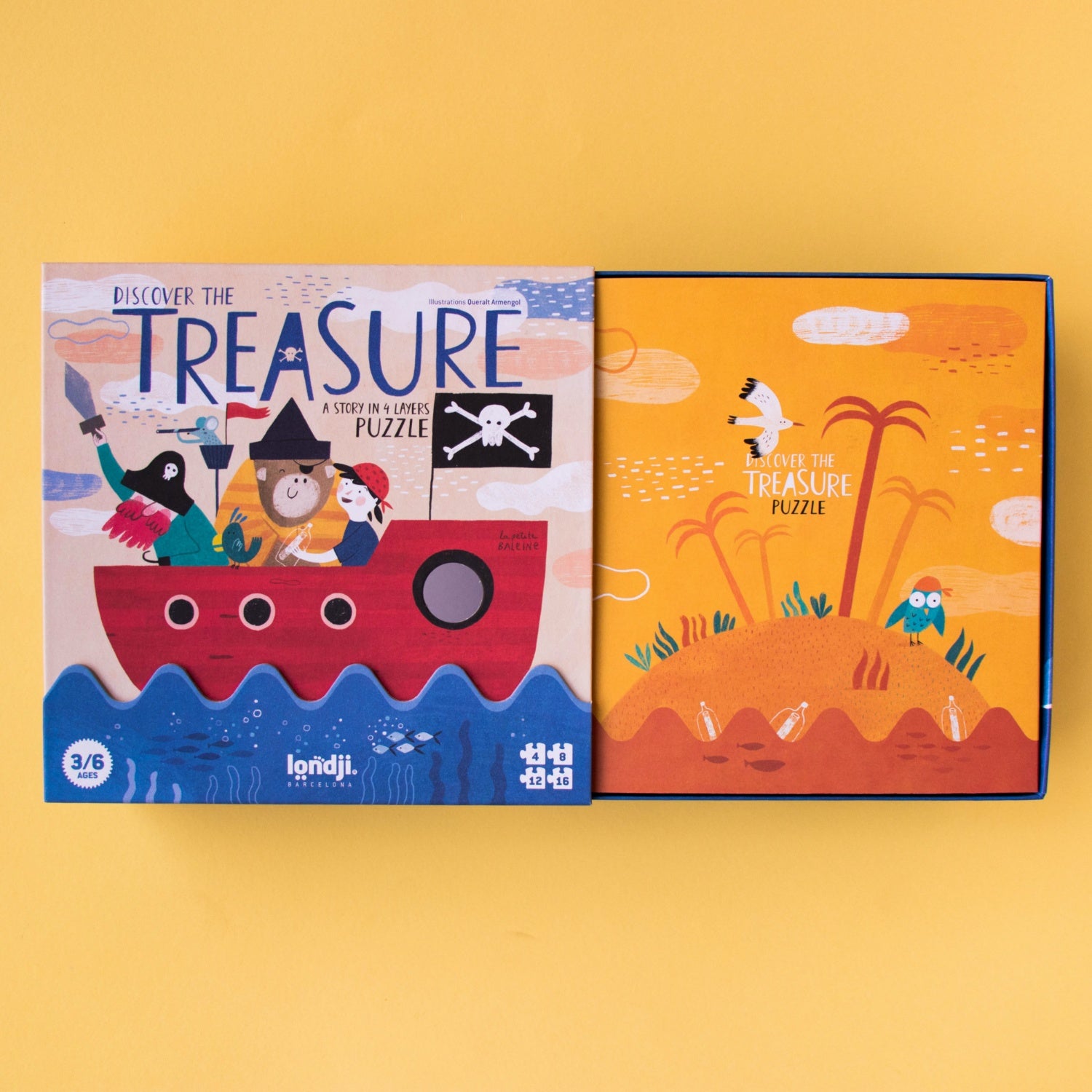 Londji DISCOVER THE TREASURE Jigsaw Puzzle | Perfect Jigsaw Puzzle for Kids 3 Years and Older | Open Box | BeoVERDE.ie