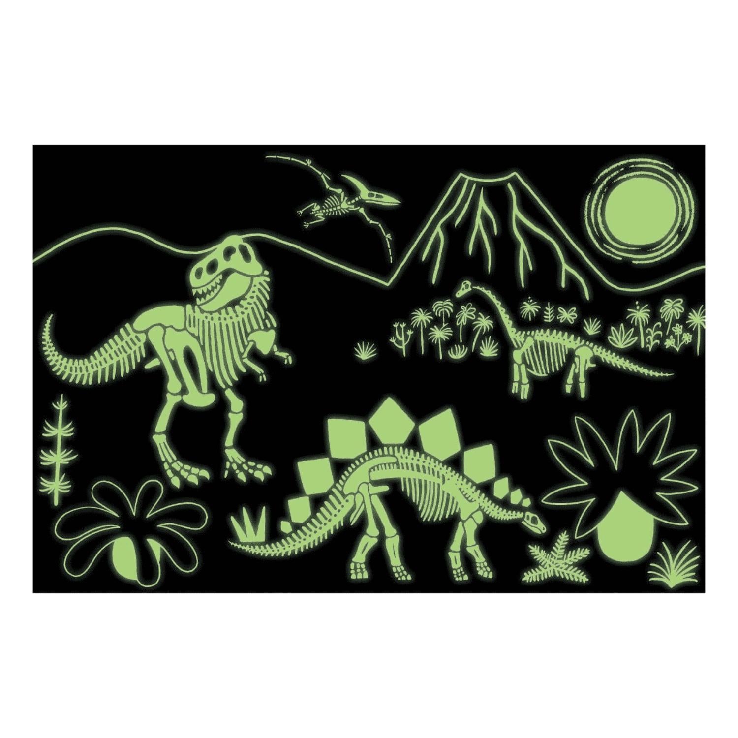 Mudpuppy Dinosaurs Glow-In-The-Dark Puzzle | Jigsaw Puzzle For Kids | Completed Jigsaw Puzzle Glowing in the Dark | BeoVERDE.ie