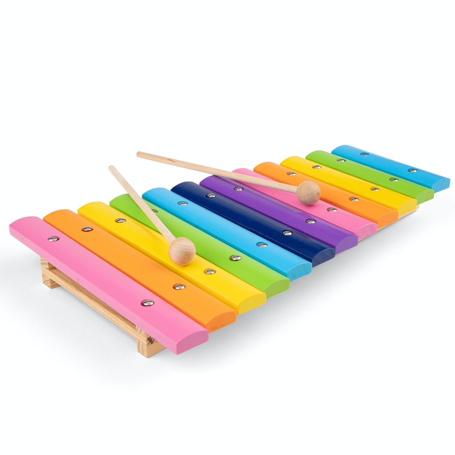 New Classic Toys Rainbow Xylophone | Musical Toy | Wooden Toddler Activity Toy | Side View | BeoVERDE.ie