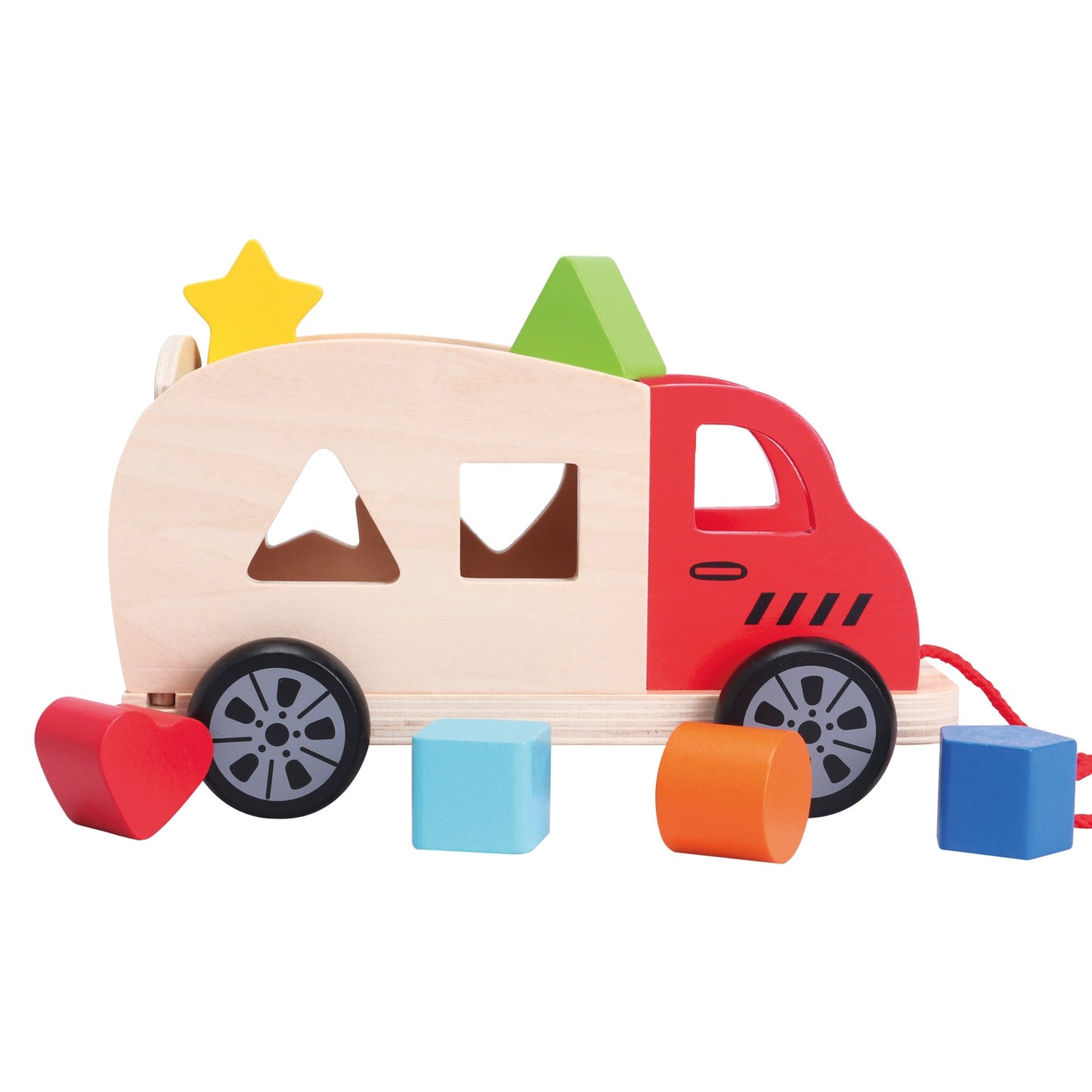 New Classic Toys Wooden Shape Sorter Truck | Baby & Toddler Activity Wooden Toy | Side | BeoVERDE.ie