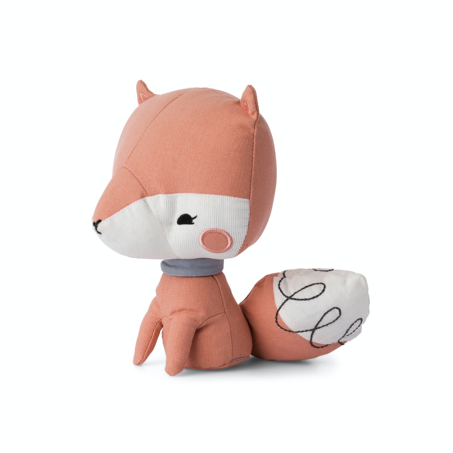 Picca LouLou Peachy Pink Fox | Imaginative Play Toy | Hand-Crafted Soft Toy Made From Cotton | Side | BeoVERDE.ie
