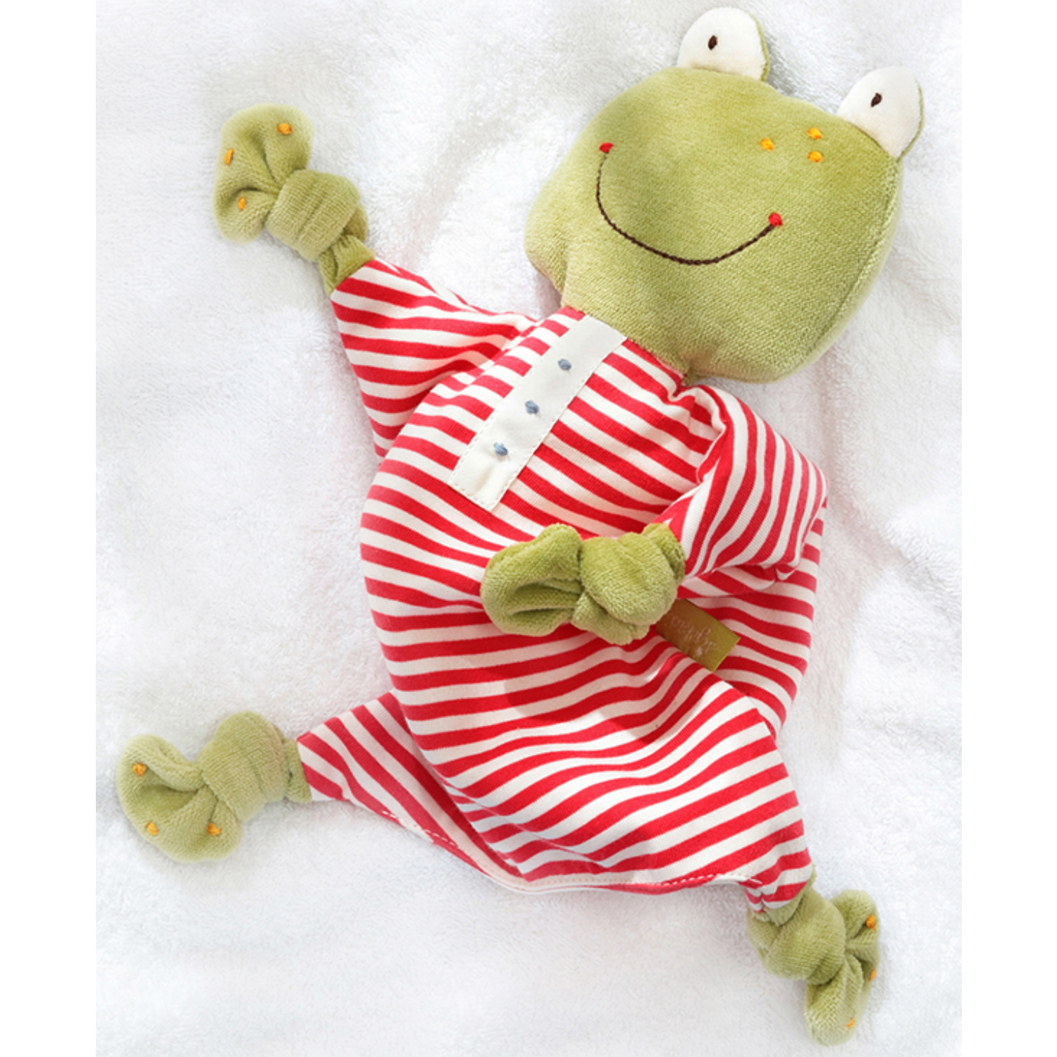 Sigikid Organic Frog Comforter | Baby’s First Toy | Lifestyle Front View | BeoVERDE.ie