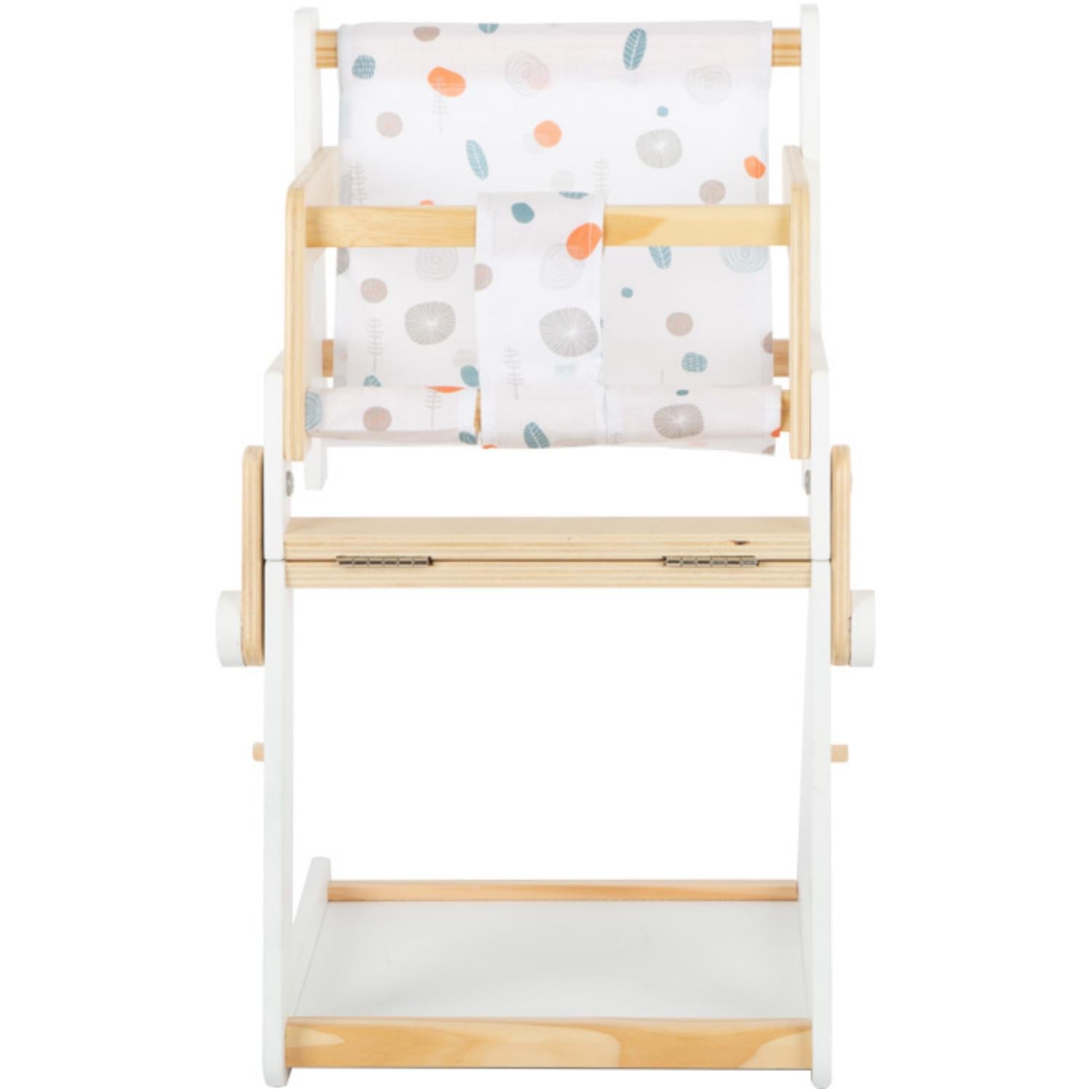 Small Foot Doll High Chair | Wooden Pretend Play Toy for Kids | Front View | BeoVERDE.ie