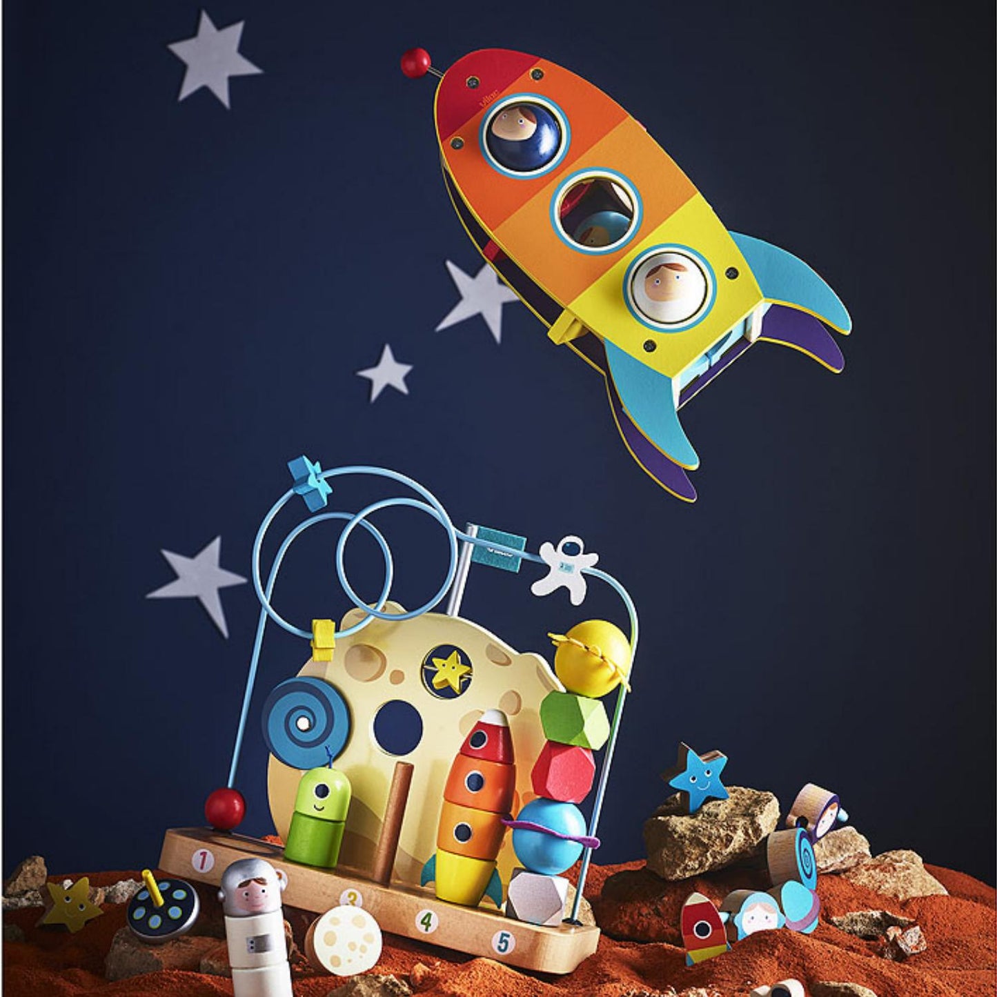 Vilac Galaxy Counting Game - In The Stars | Wooden Toddler Activity Toy | Lifestyle | BeoVERDE.ie