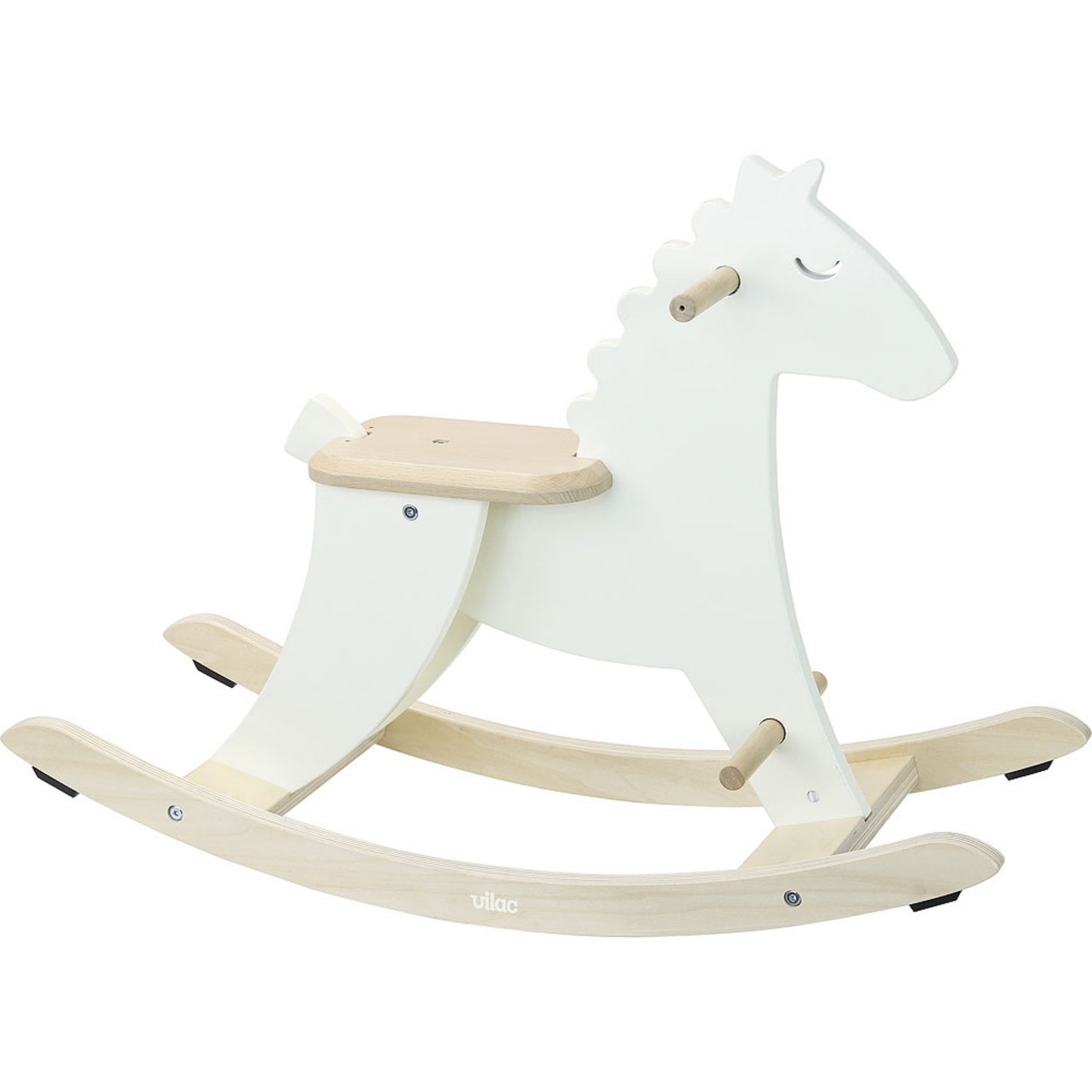 Vilac Wooden Rocking Horse with Protective Arch | White | Rocking Horse without Protective Arch | BeoVERDE Ireland