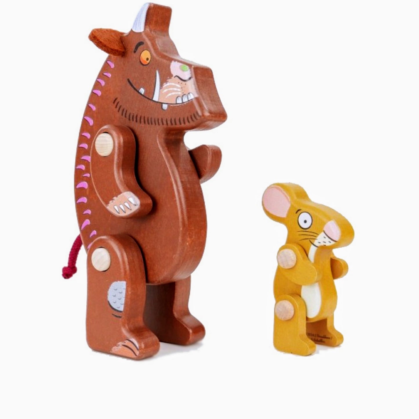 Bajo Wooden Gruffalo & Mouse Figures | Movable Arms & Legs | Half Side Turn | BeoVERDE.ie