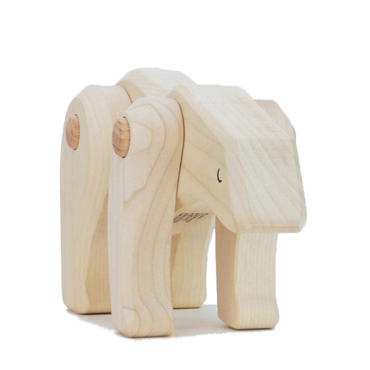 TOBE Wooden Polar Bear | Movable Arms & Legs | Front View | BeoVERDE.ie