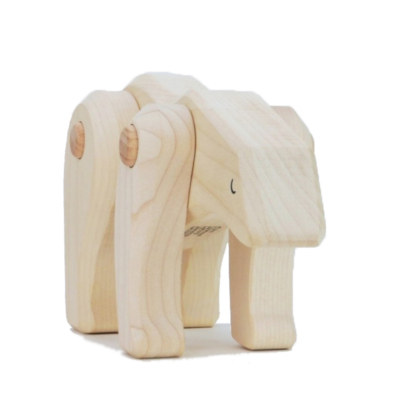 TOBE Wooden Polar Bear | Movable Arms & Legs | Front View | BeoVERDE.ie