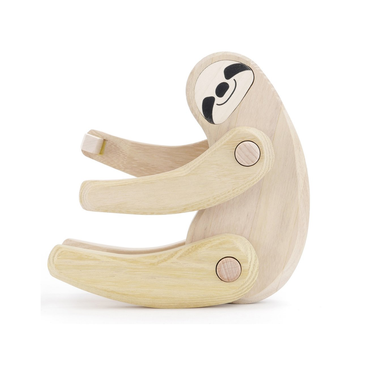 TOBE Wooden Sloth | Movable Arms & Legs | Side View Sitting | BeoVERDE.ie