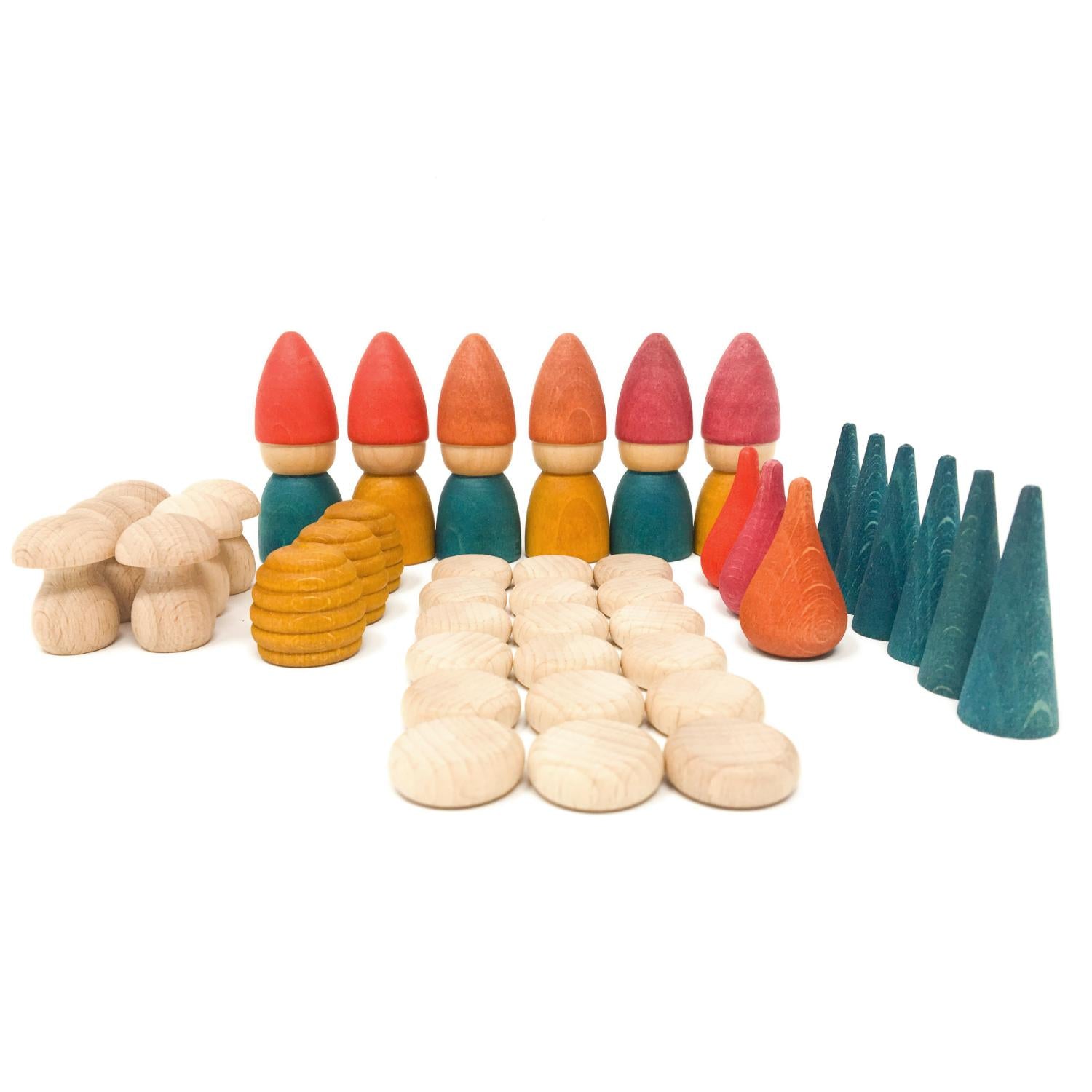 Grapat Nins Tomten | Wooden Toys | Open-Ended Play Set | Front View | BeoVERDE.ie