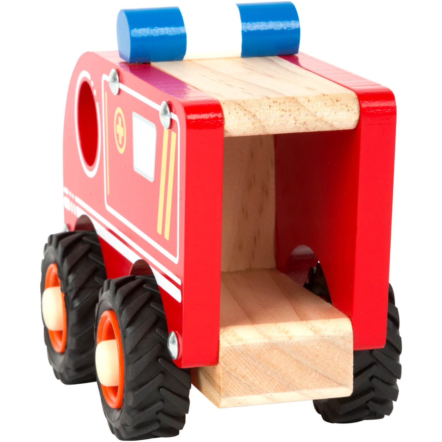 Small Foot Wooden Ambulance | Rear View | BeoVERDE.ie