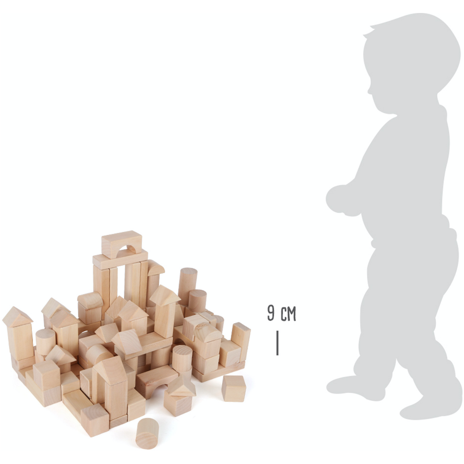 Small Foot Natural Wooden Building Blocks In A Bag | Size & Dimensions | BeoVERDE.ie