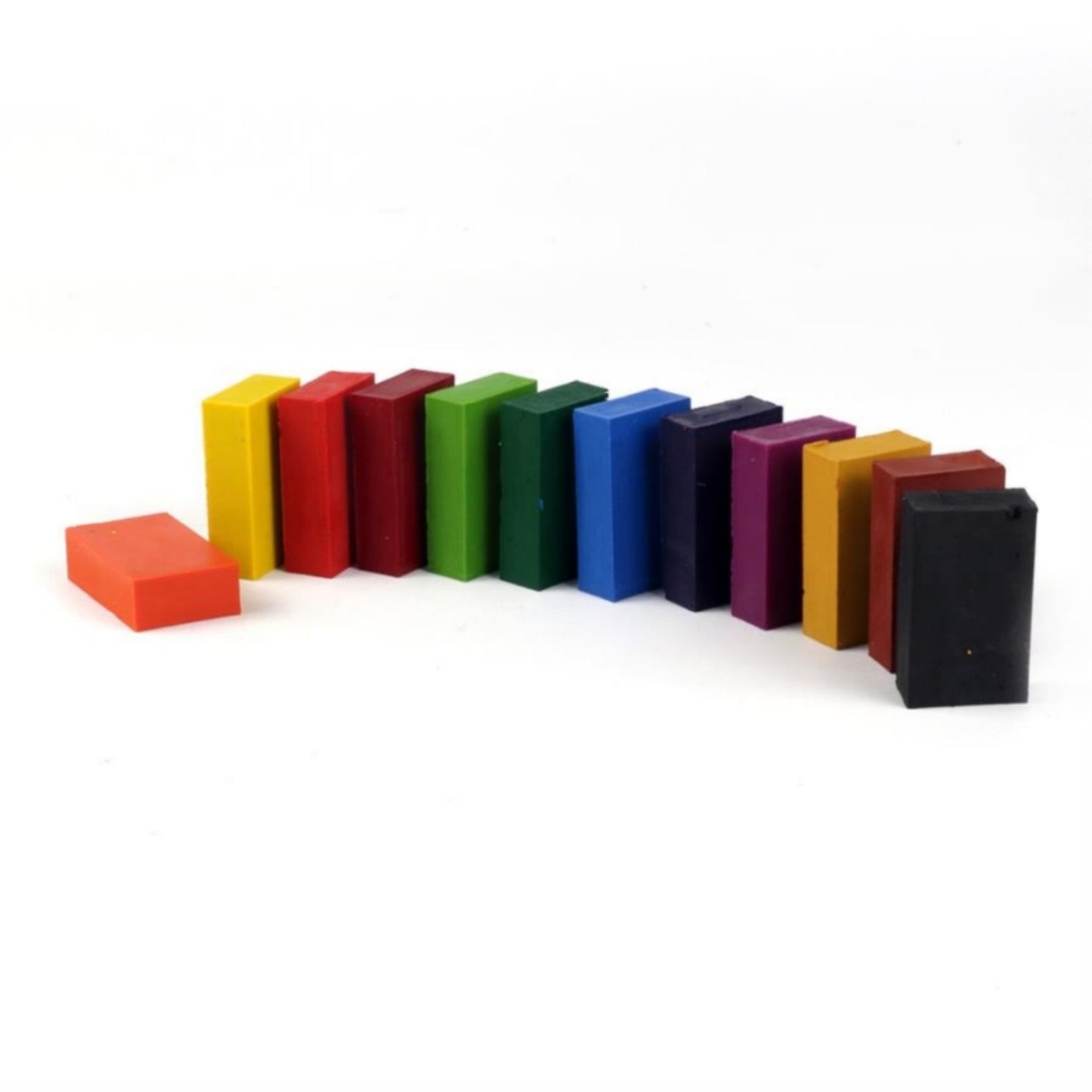 okoNORM Child-Safe Natural Wax Blocks | 12 Vibrant Colours | Unpacked Blocks | BeoVERDE.ie