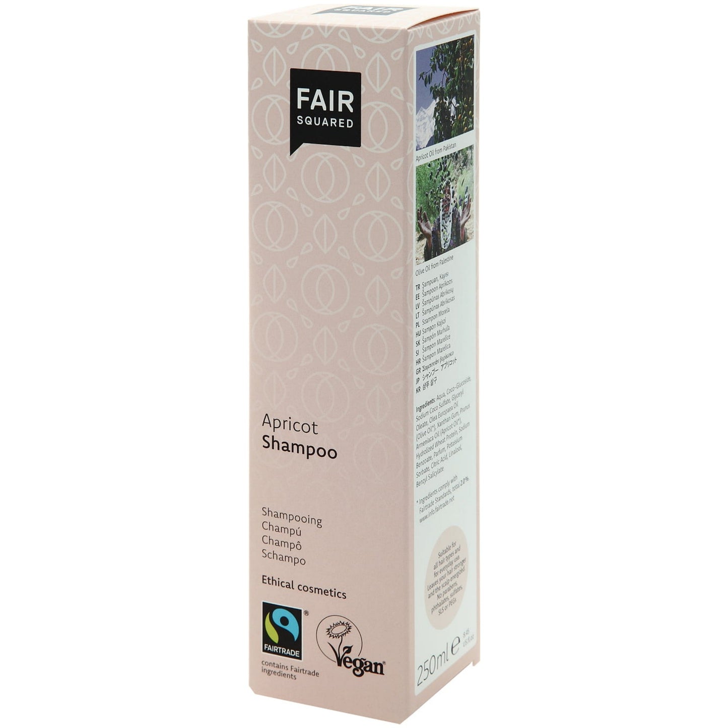 FAIR SQUARED Apricot Shampoo | Fairtrade Vegan Natural Halal | Box | BeoVERDE.ie