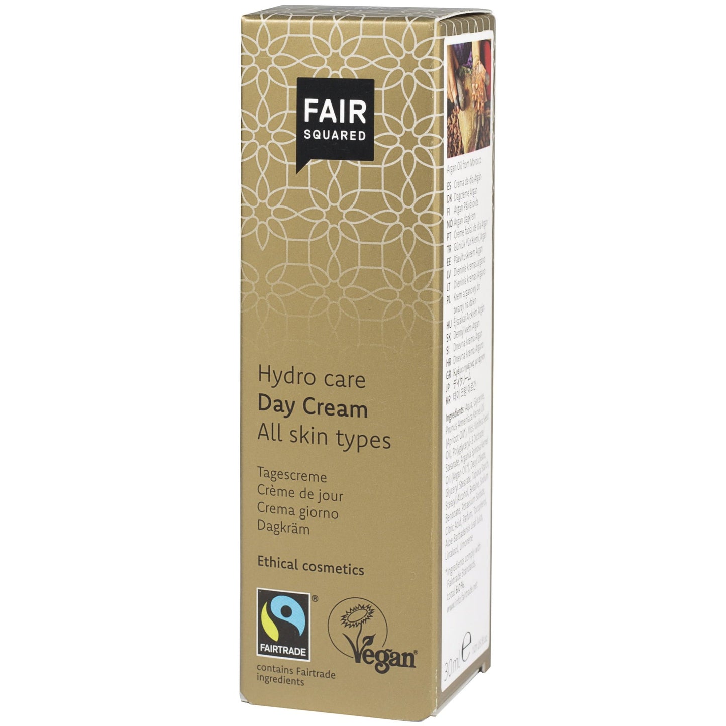 FAIR SQUARED Hydro Care Day Cream | Fairtrade Vegan Natural Halal | Box | BeoVERDE.ie
