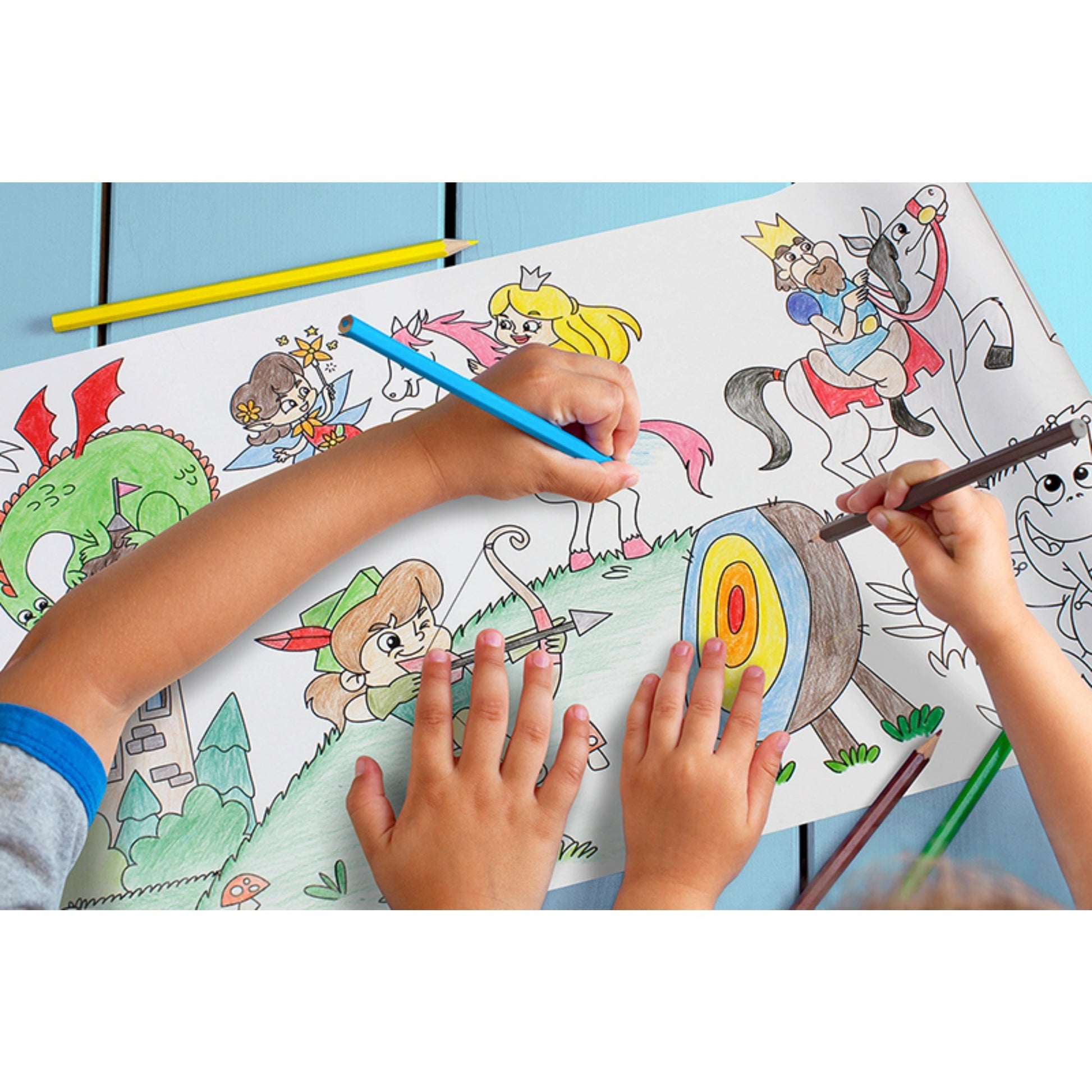 Self-Stick Colouring Book & Roll | Fairyland Adventures | Kids Colouring Sheet | BeoVERDE.ie