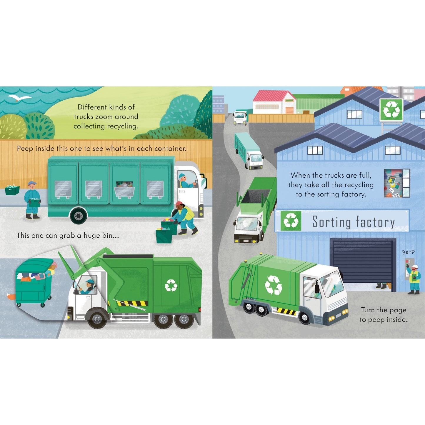 Peep Inside How A Recycling Truck Works | Children's Book on Recycling & Green Living