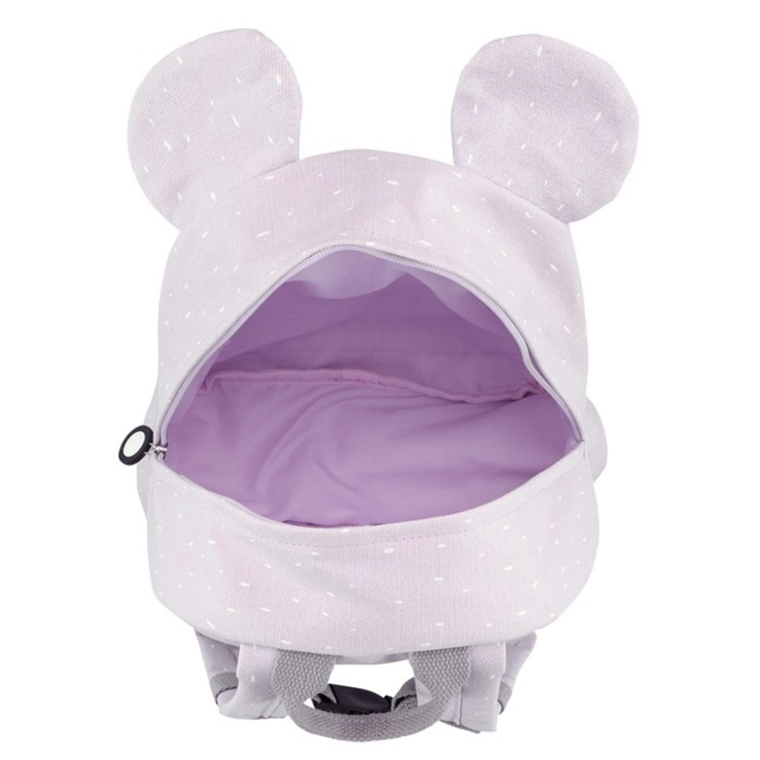 Trixie Mrs. Mouse Backpack | Kid’s Backpack for Creche, Nursery & School | Inside View | BeoVERDE.ie