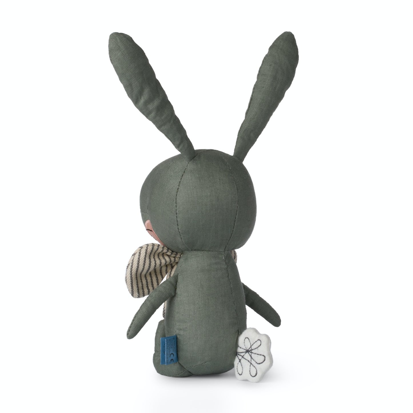 Rabbit Laurel Green in Gift Box | Imaginative Play Toy | Hand-Crafted Soft Toy Made From Cotton | Back | BeoVERDE.ie