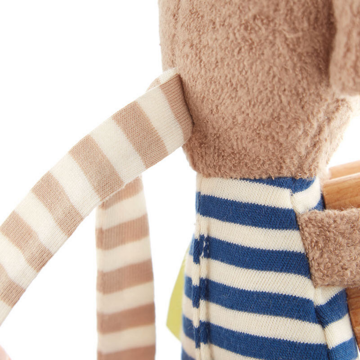 Sigikid Organic Monkey Rattle and Teether | Closeup Back | BeoVERDE.ie