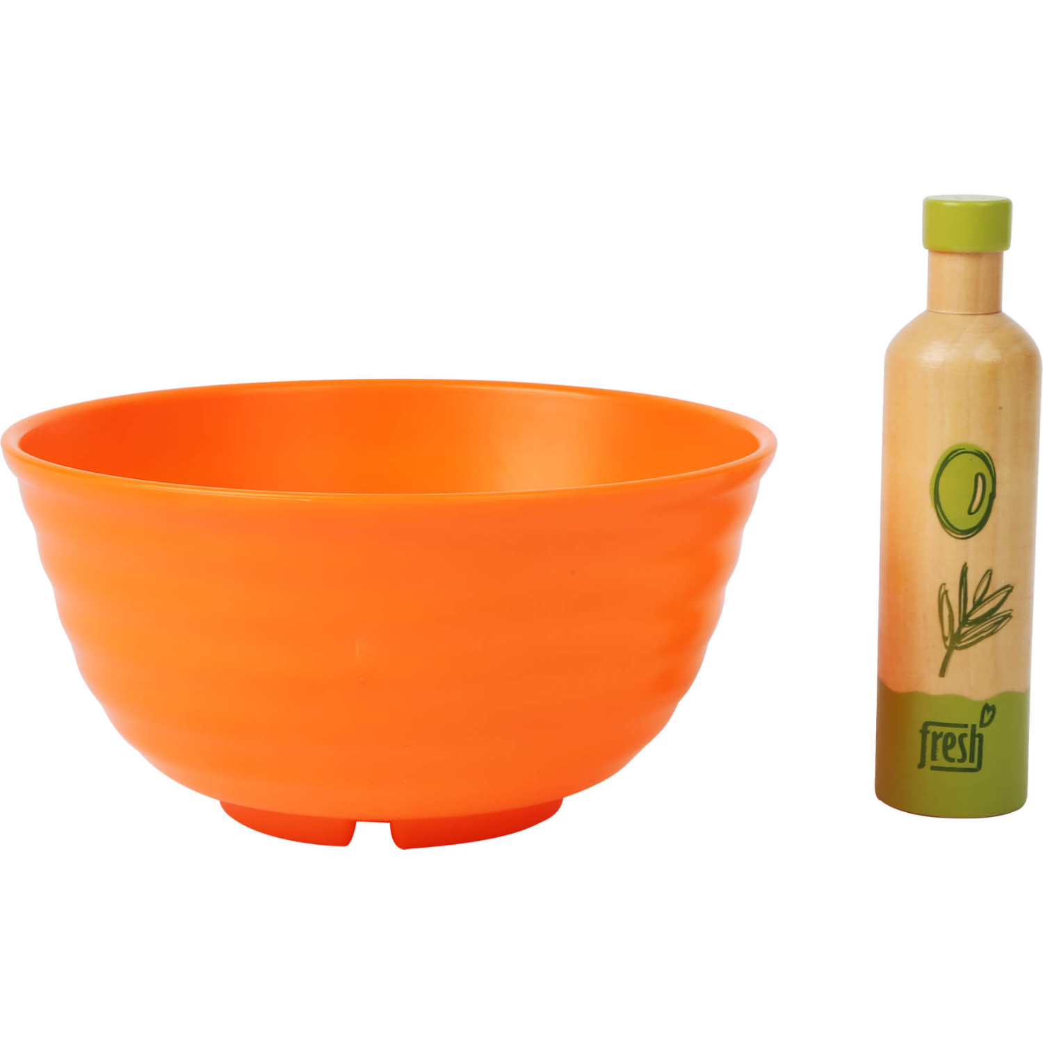Small Foot Salad Play Set | Gorgeous Pretend Play Toys | Bowl & Bottle of Olive Oil | BeoVERDE.ie