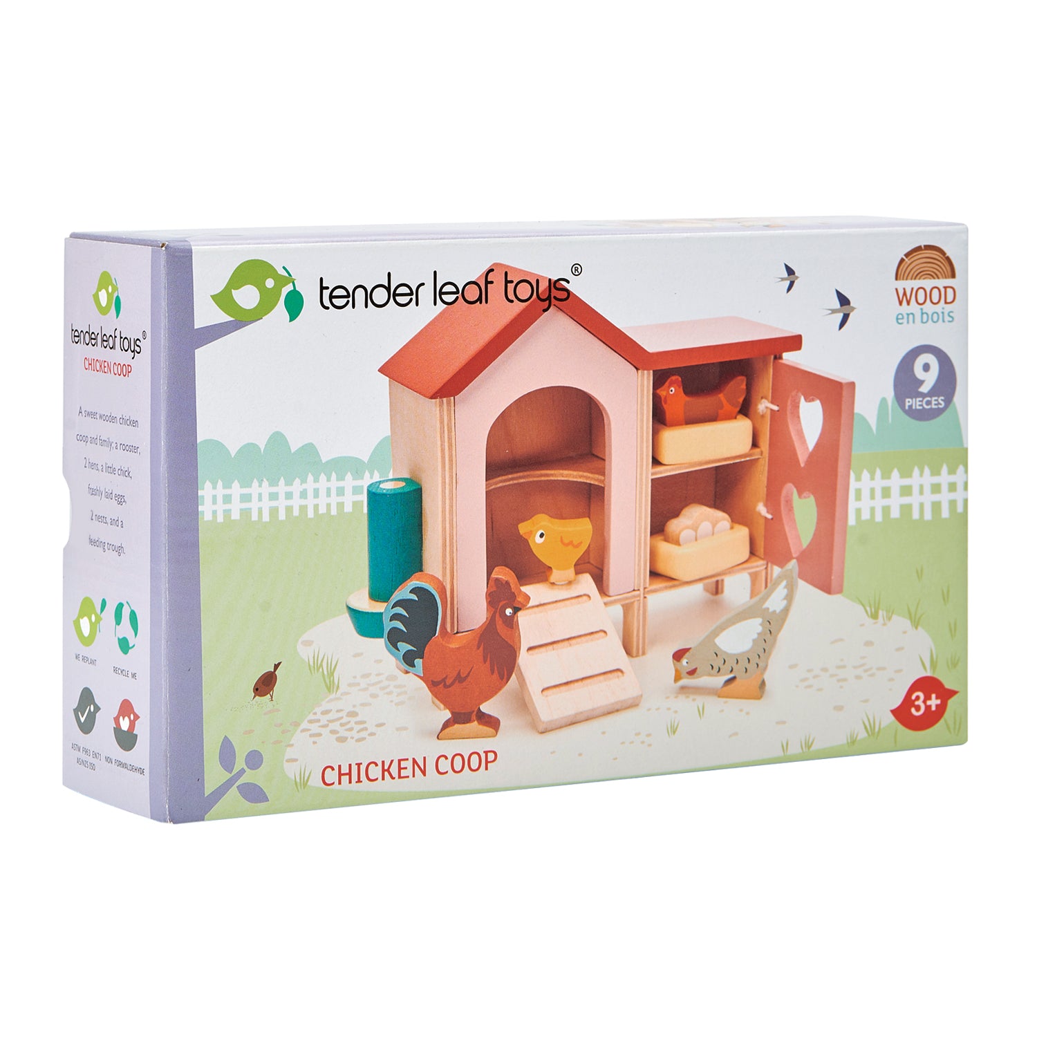 TenderLeaf Chicken Coop | Hand-Crafted Wooden Animal Toys | Packaging | BeoVERDE.ie