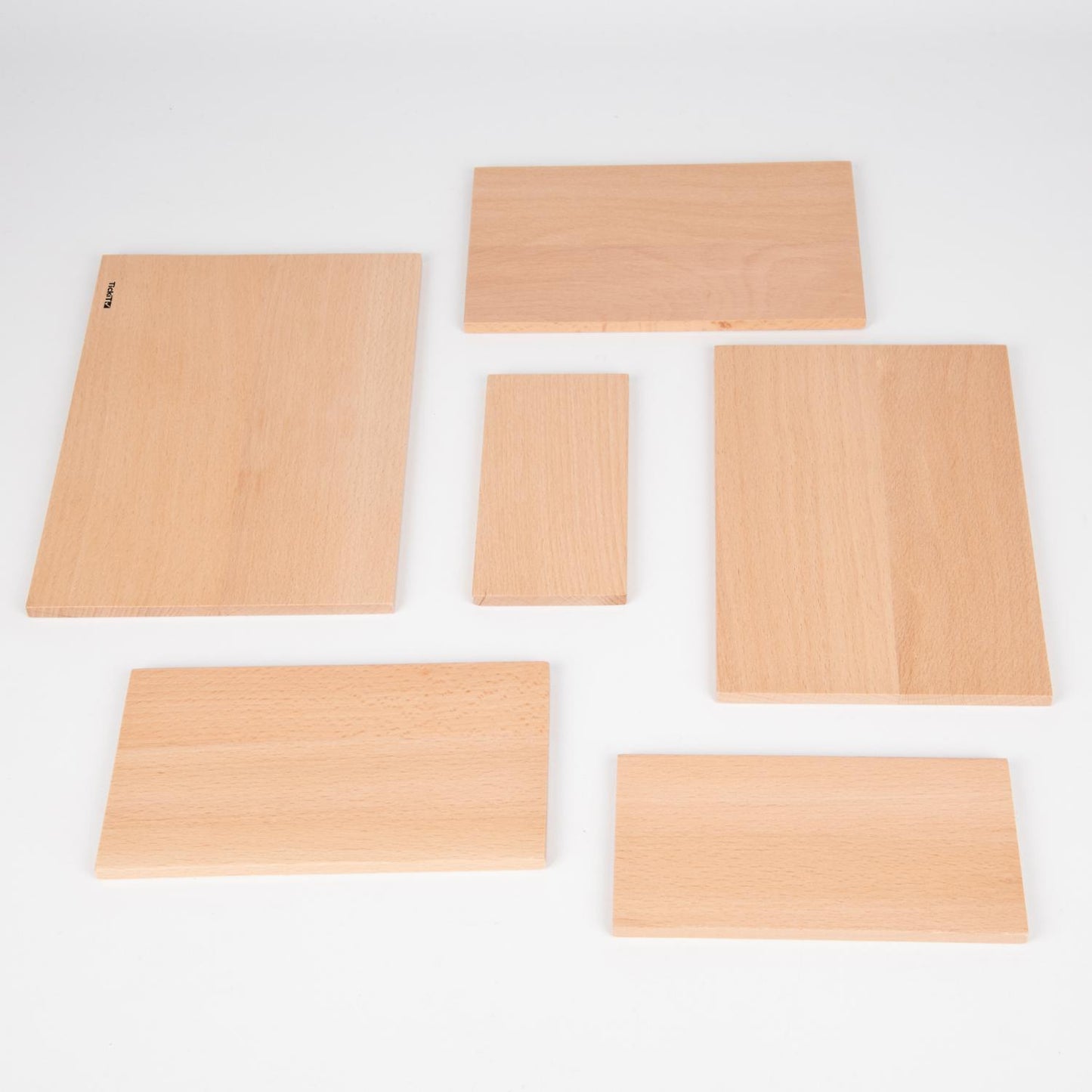 Natural Wooden Rectangular Panels | 6 Pieces | Wooden Activity Toy