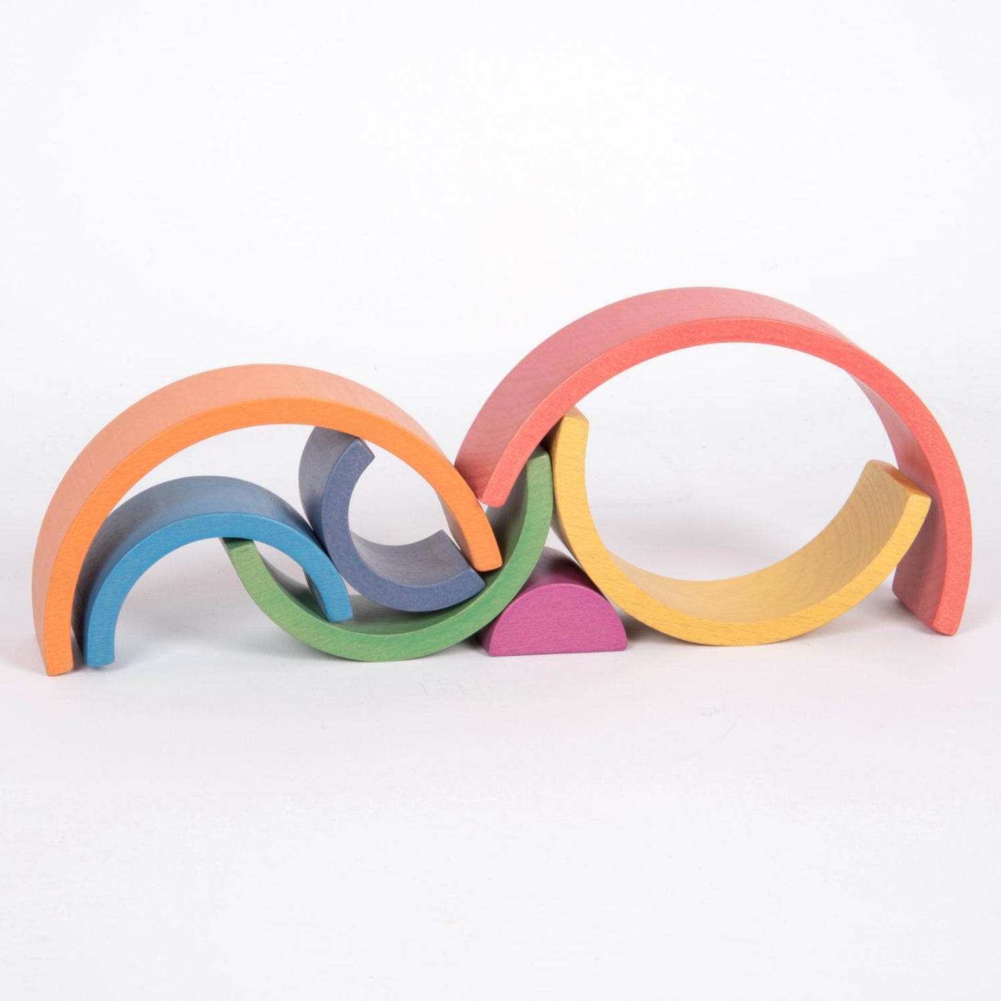 Small Wooden Rainbow Arches | 7 Pieces | Wooden Activity Toy
